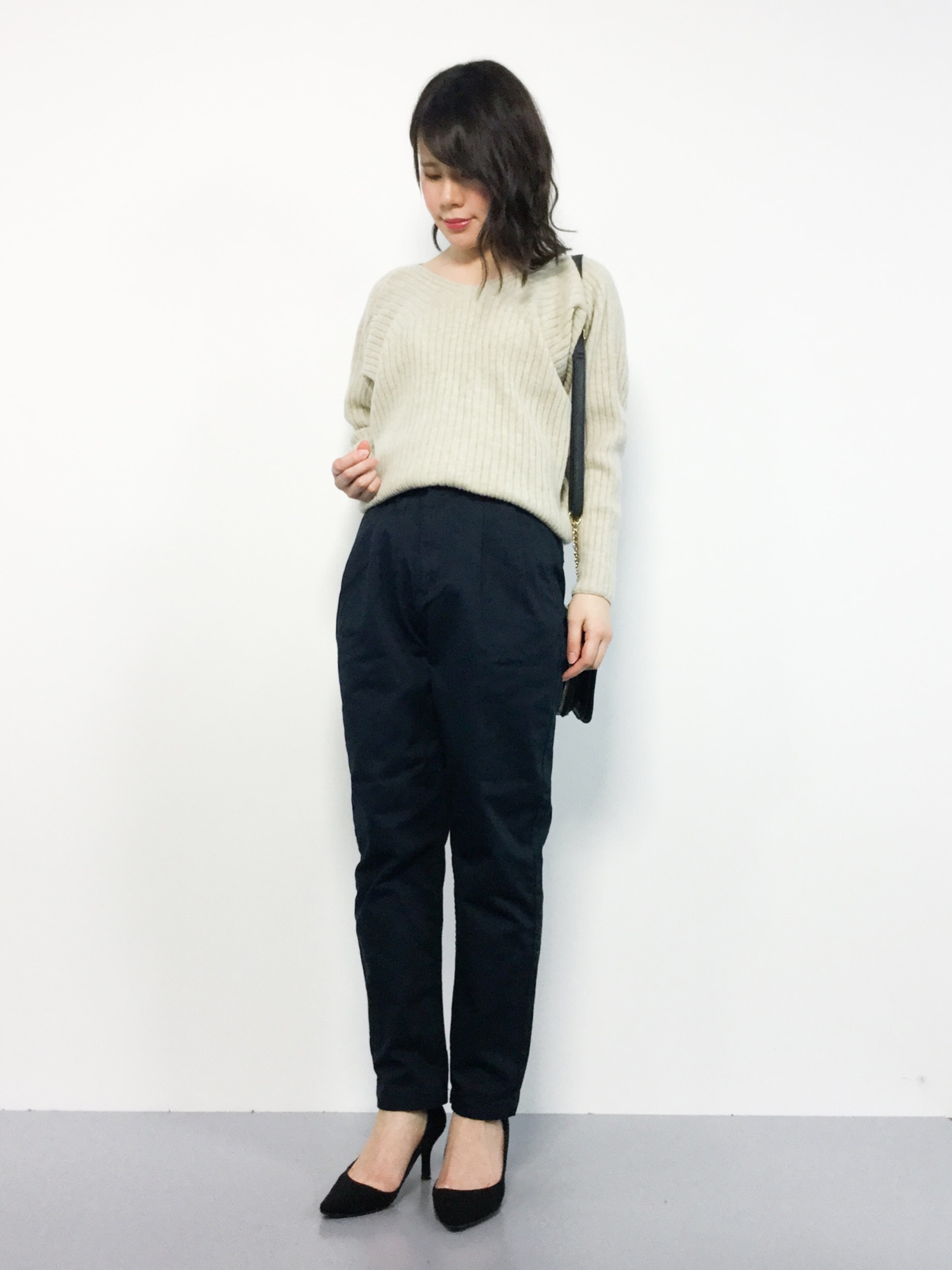 IENA（イエナ）の「ホールガーメント ウールカシミヤワイドリブプル