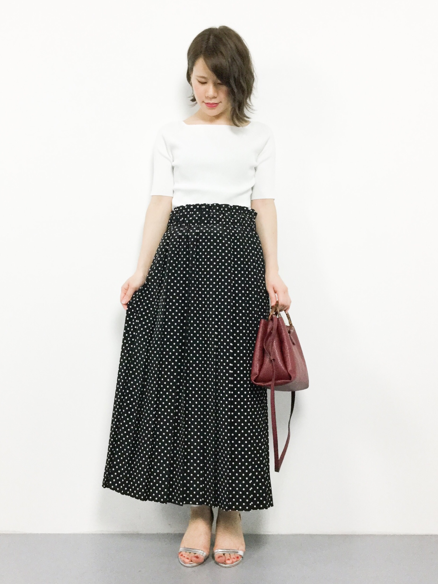 【美品】ユナイテッドアローズドットプリーツスカート 楽天市場】【SALE／50%OFF】BY∴ ドットプリーツロングスカート