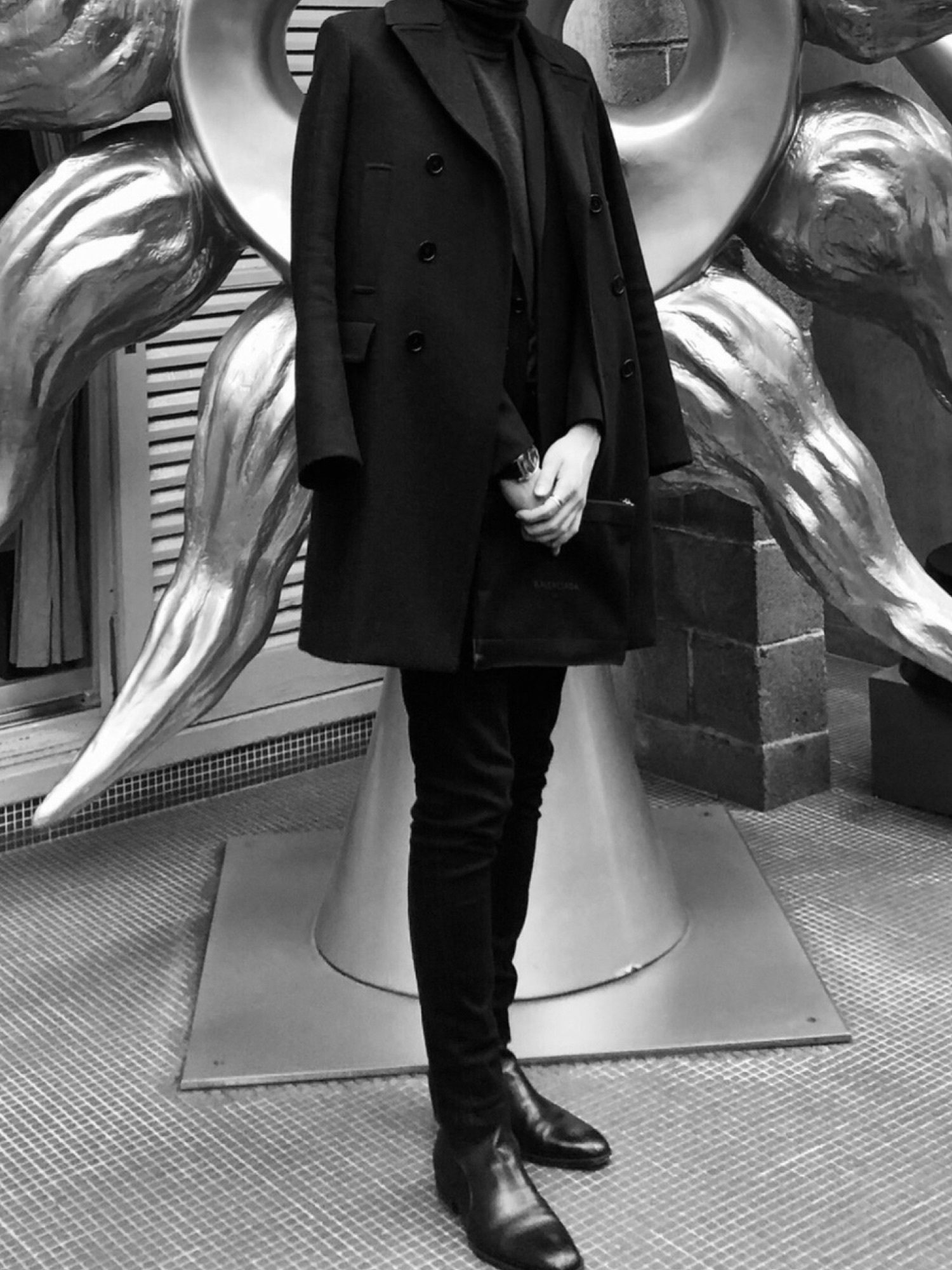 サンローランパリ ピーコート ブラック ピーコート（ウール） | Saint Laurent | YSL JP
