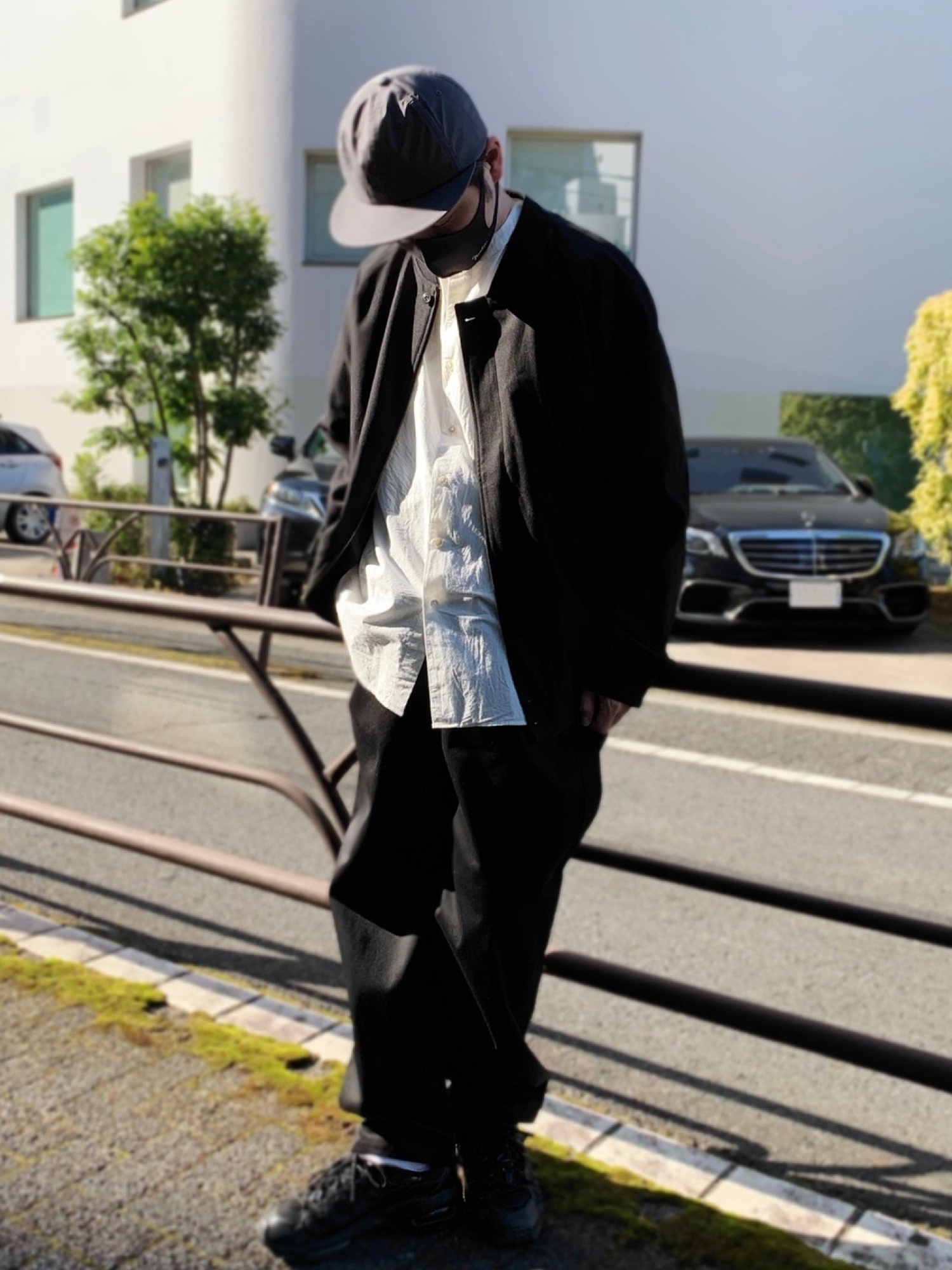 NUMBER (N)INE ブラック ショートブルソン NUMBER (N)INE ブラック ショートブルソン ブルゾン