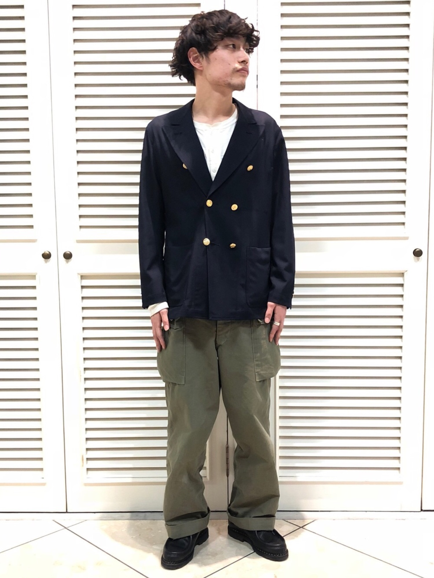 BROOKLYN TAILORS　ロロピアーナ　ダブル　テーラードジャケット BROOKLYN TAILORS ロロピアーナ ダブル テーラードジャケット