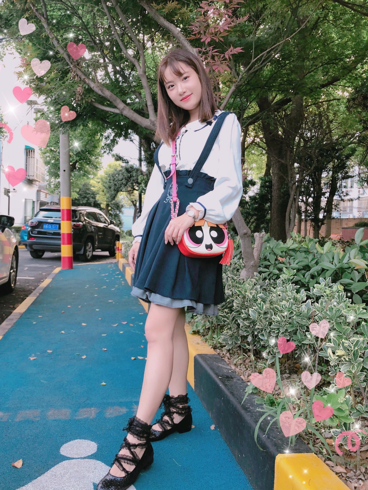 新品未使用　アクシーズ　パールボタンミドルスカート　ピンク　フリー ミディフリルペチスカート | レディース服・レディース