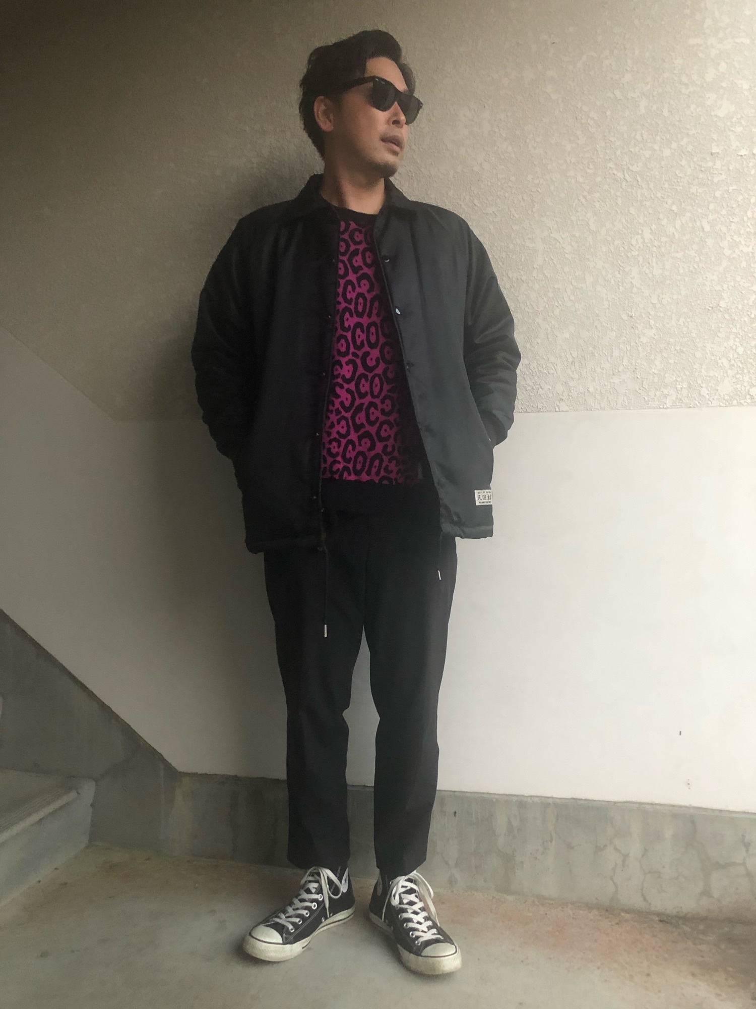 ワコマリア　コーチジャケット　裏ボア　 ナイロンジャケット 黒 COACH JACKET | WACKO MARIA(ワコマリア) / アウター ナイロン