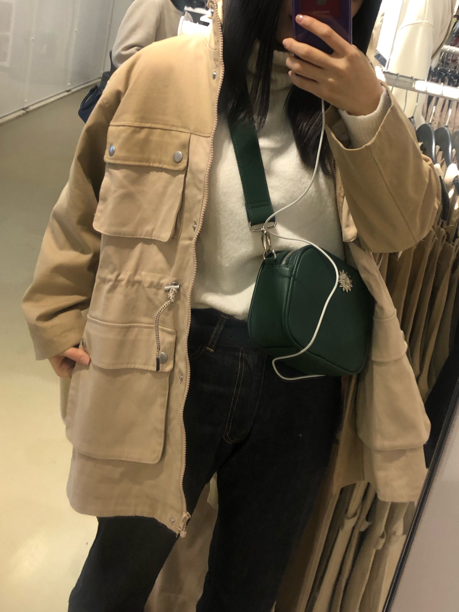 H&M - コットンツイルジャケット - ベージュを使った人気ファッション