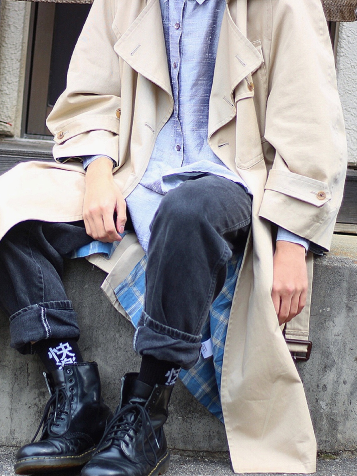 トレンチコートを使った「sugarhill」のメンズ人気ファッション  
