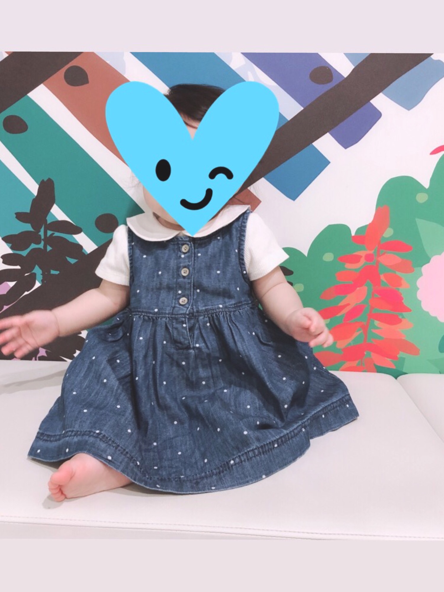 BAPE KIDS デニムワンピース ノースリーブ KIDS】デニムワンピース/WEB限定サイズ:110cm[品番：RPCW0045409