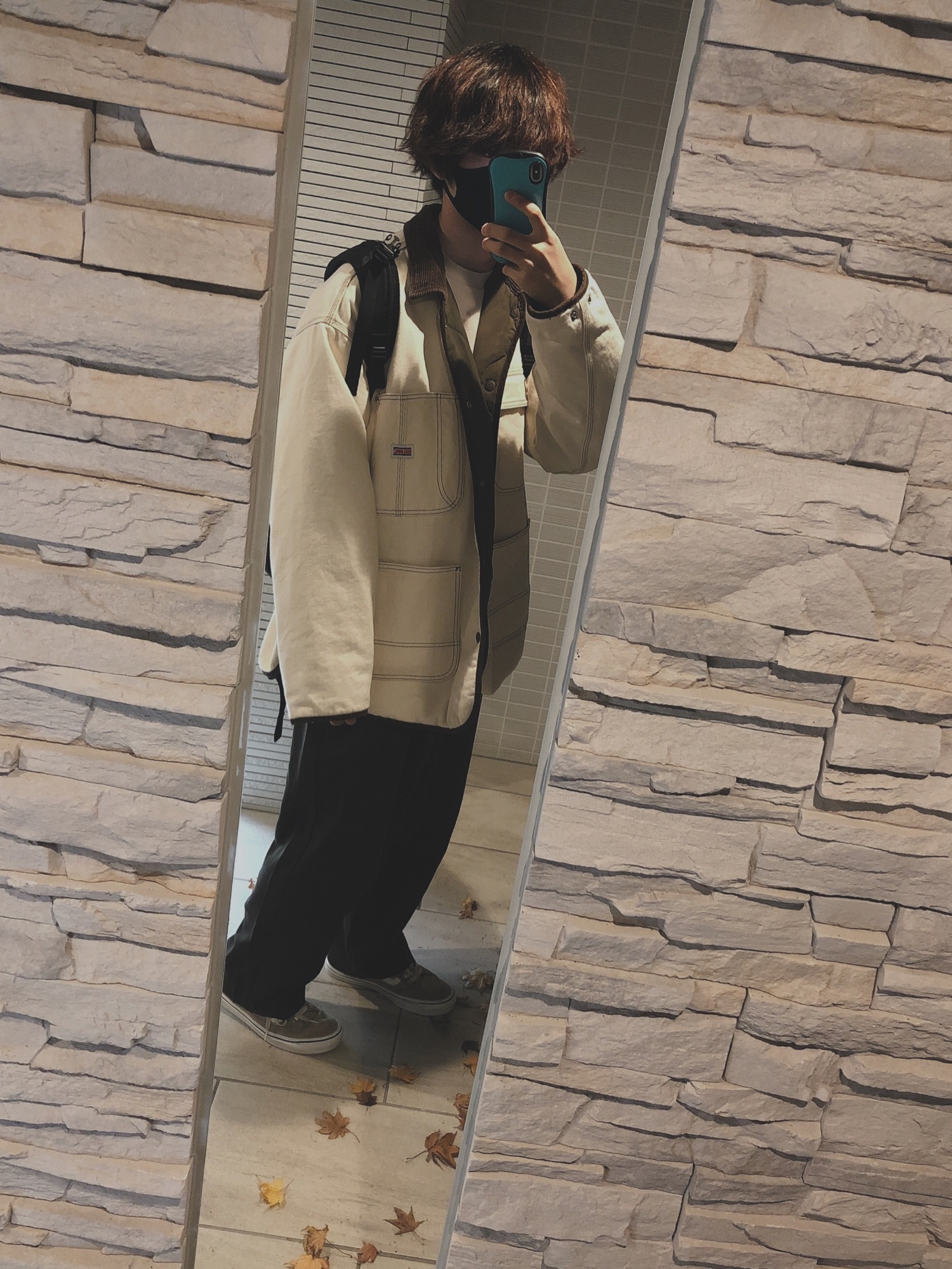 【おはぎ】BICMAC リバーシブル キルティング カバーオール BIG MAC カバーオール リバーシブル キルティング オリーブ アイボリー