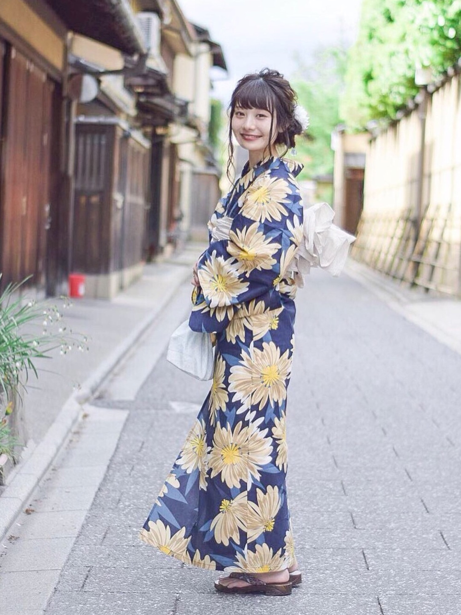 有松絞り浴衣を使った大人用ワンピース　丸紋　ハート　親子コーデ 20190530222245963.jpg