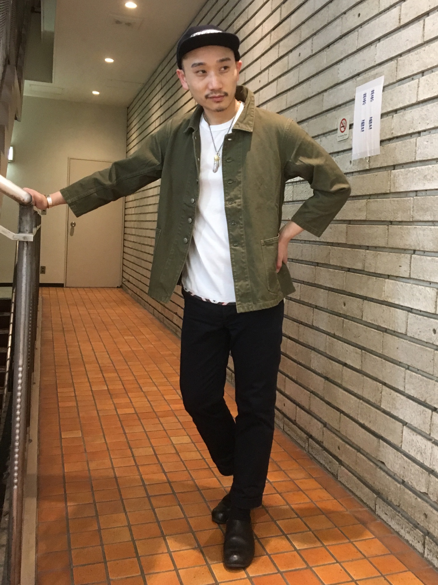 VISVIMのカバーオールを使ったメンズ人気ファッションコーディネート