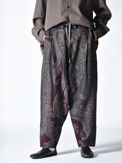 YANTOR（ヤントル）の「YANTOR Paisley Jacquard Wool Himo Pants