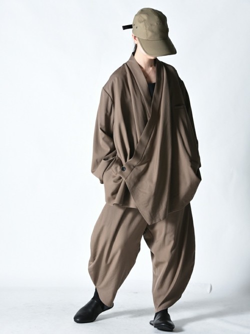 ジャケット・アウター BISHOOL Wool Gabardine KIMONO Jacket BISHOOL Wool Gabardine KIMONO Over Jacket - BISHOOL,Edwina