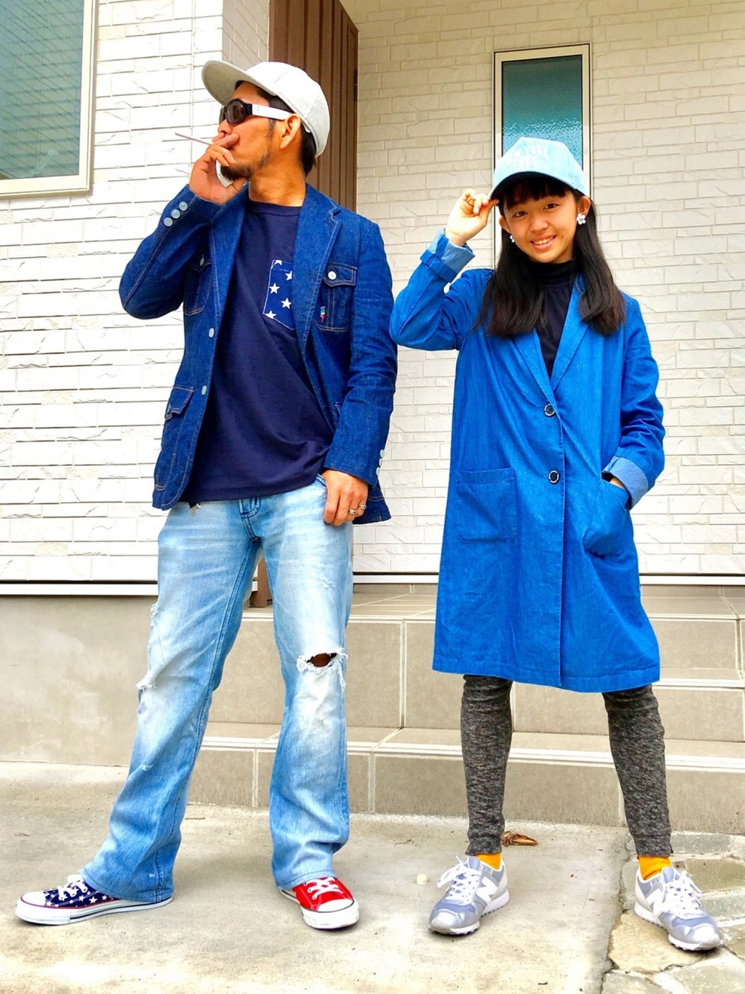 Wranglerのテーラードジャケットを使った人気ファッション 