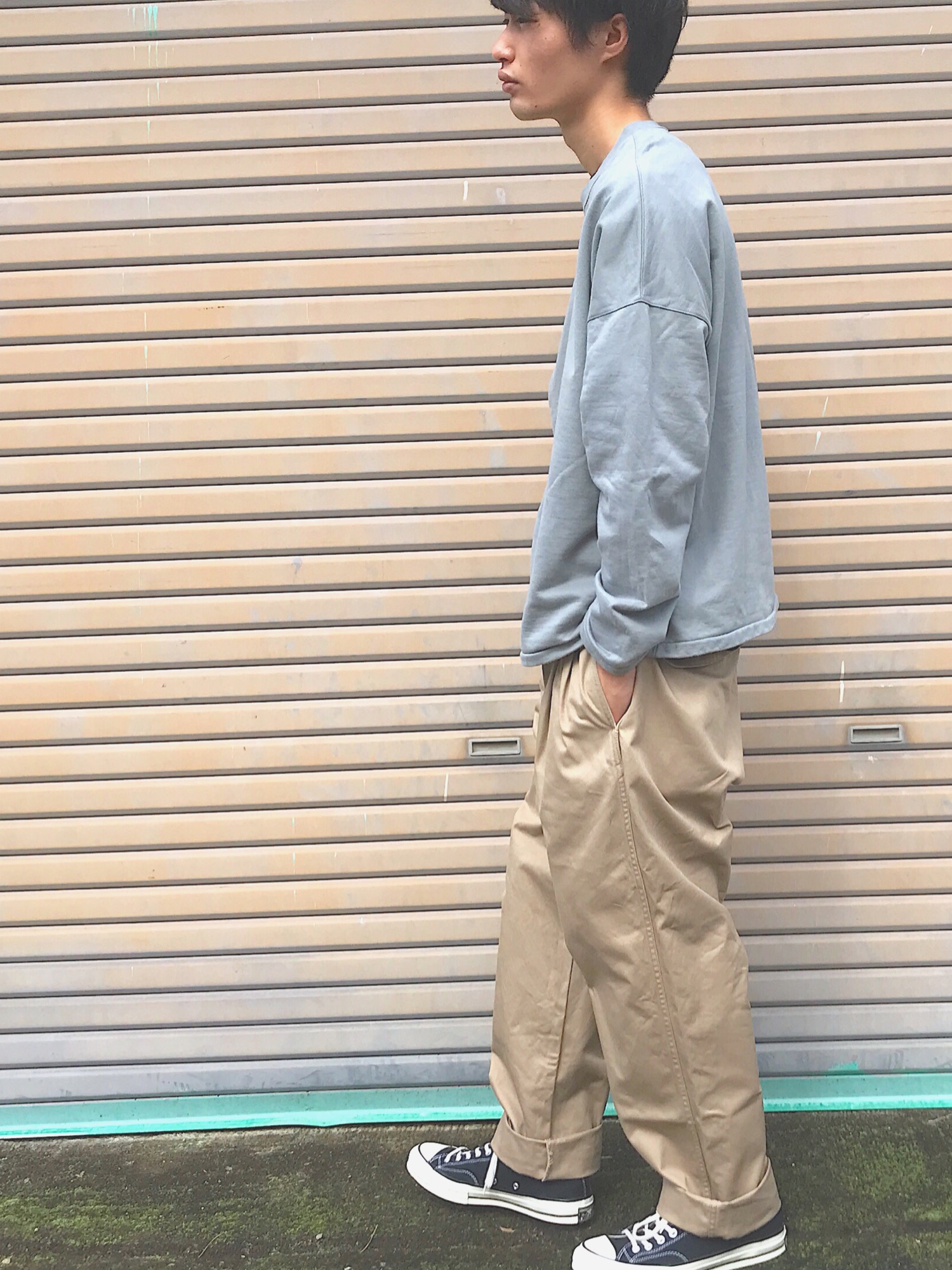 is-ness（イズネス）の「AH EDITORIAL WIDE CHINO PANTS （チノパンツ