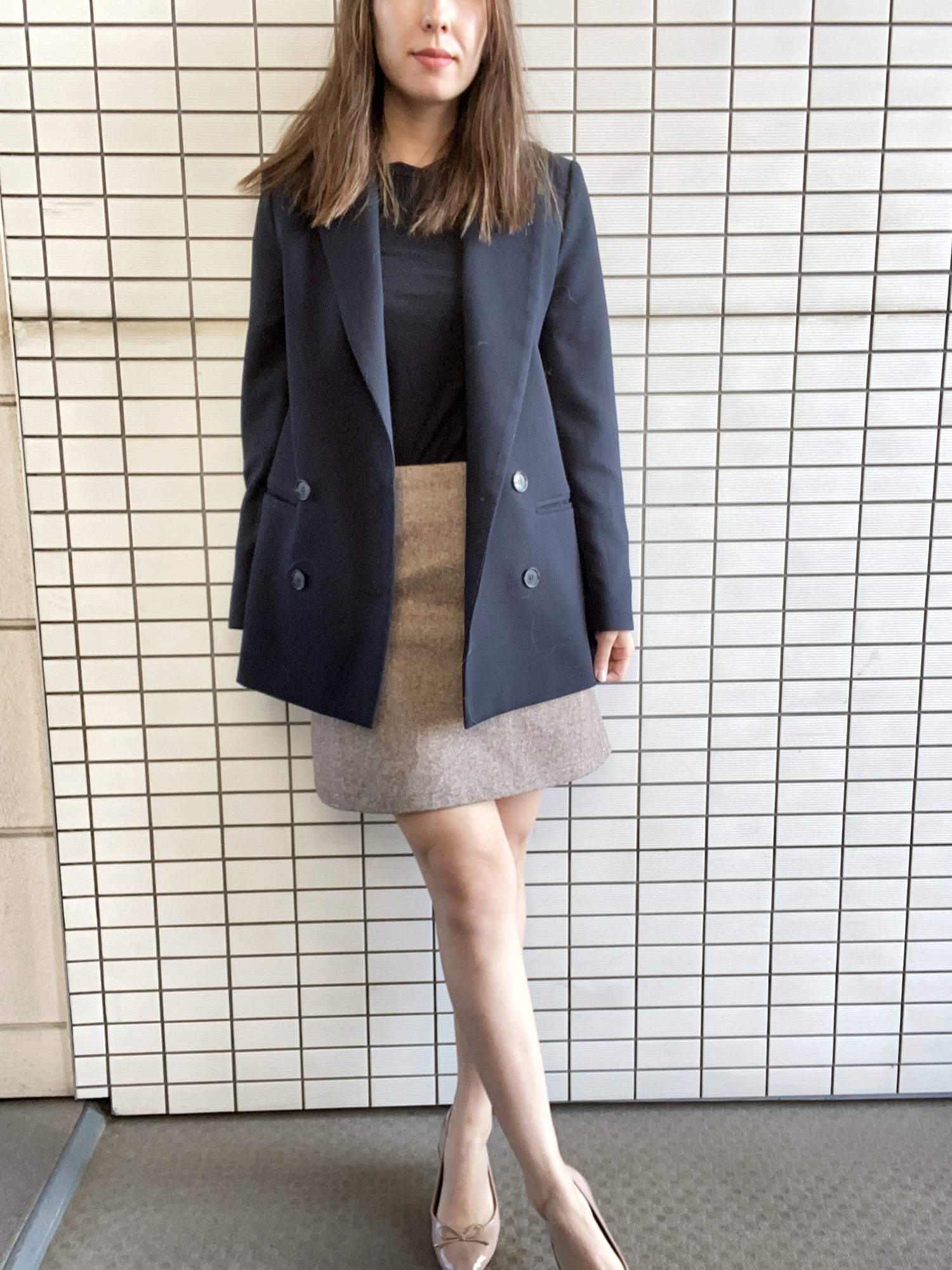 H&Mのアイテムを使った「ネイビージャケット」のレディース人気 