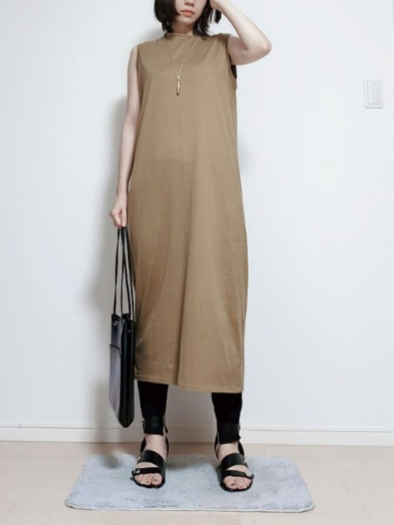 ATON（エイトン）の「ATON | スビンコットン スリーブレスドレス