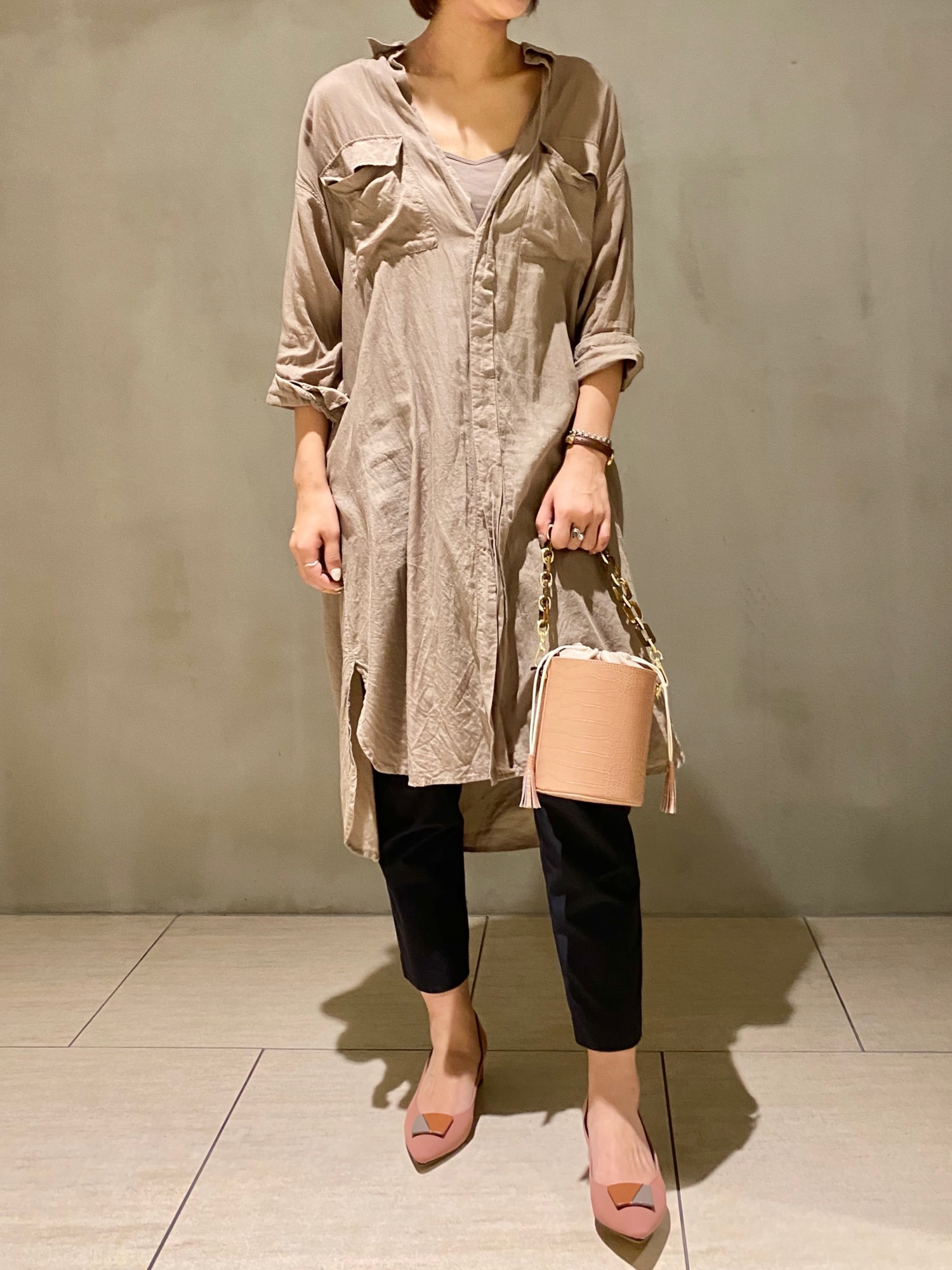 JOURNAL STANDARD - ジャーナルスタンダード リヨセルローン ロングシャツワンピース JOURNAL STANDARD relume（ジャーナルスタンダード レリューム