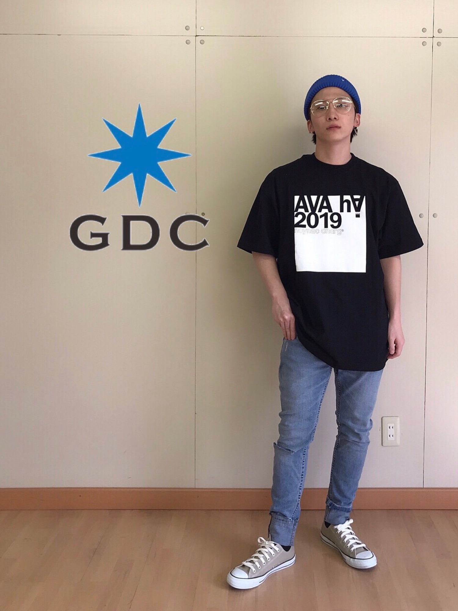 GDC AVA-Ha T ホワイト Tシャツ 即完 2025 GDC AVA-Ha T black L
