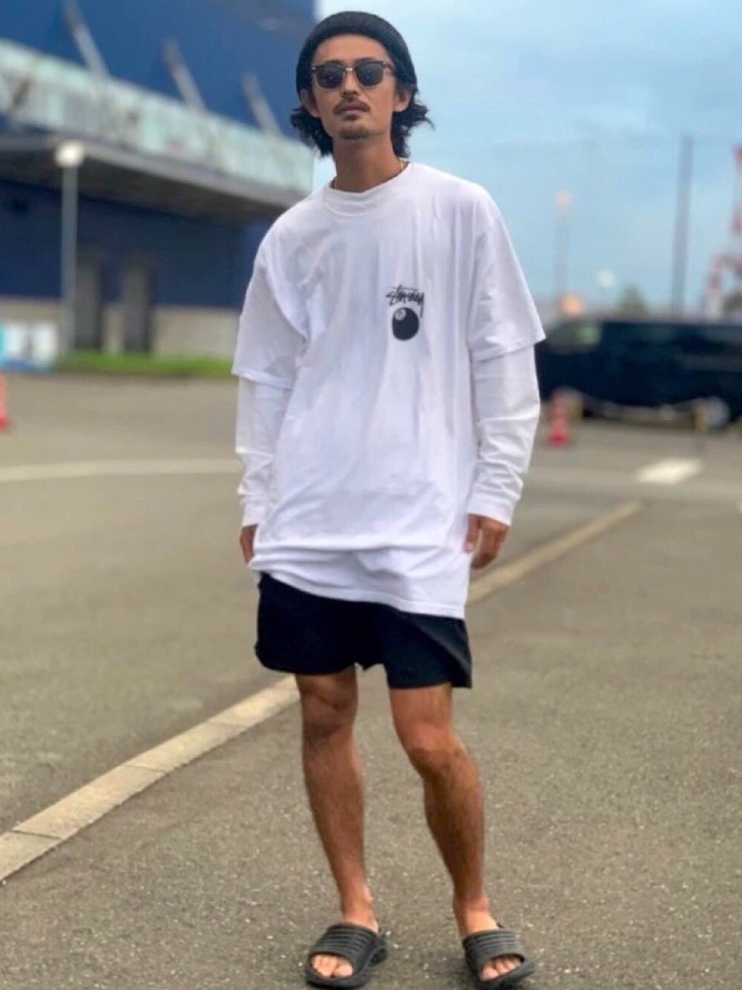 M エム　TAKUYA∞着用 TAKUYA∞が着用しているシャツ Brand：miu miu Item：Stripe