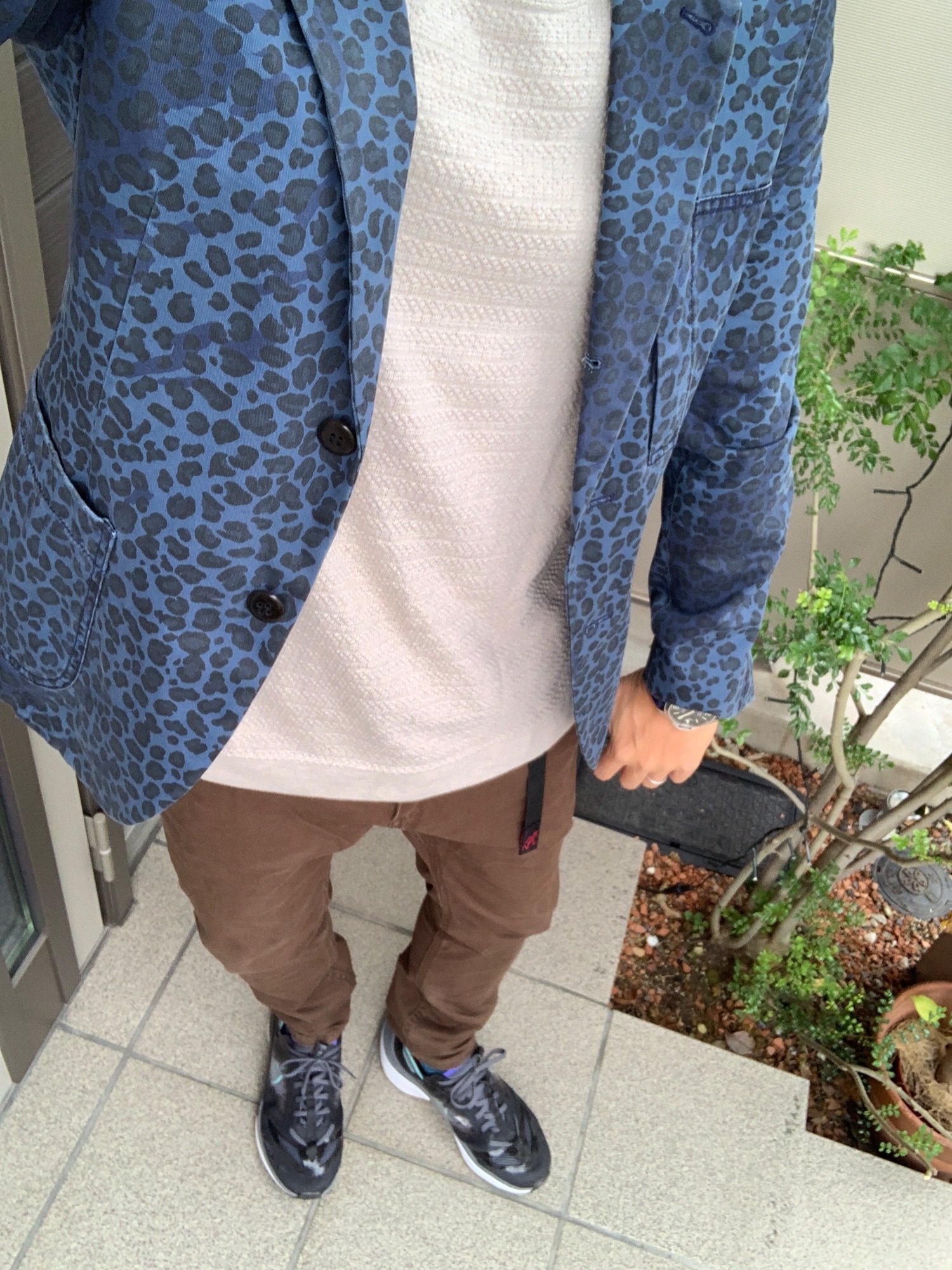 paul smith jeans シルク混　テーラードジャケット Paul Smith LONDON シルク混 ネイビー テーラード 裏地派手