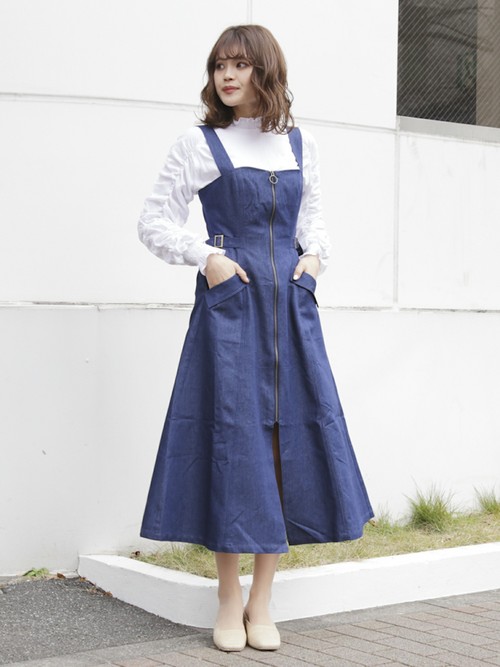 ♡今期・新品未使用・フロントジップジャンバースカート♡ダークブラウン 20200221172637978.jpg