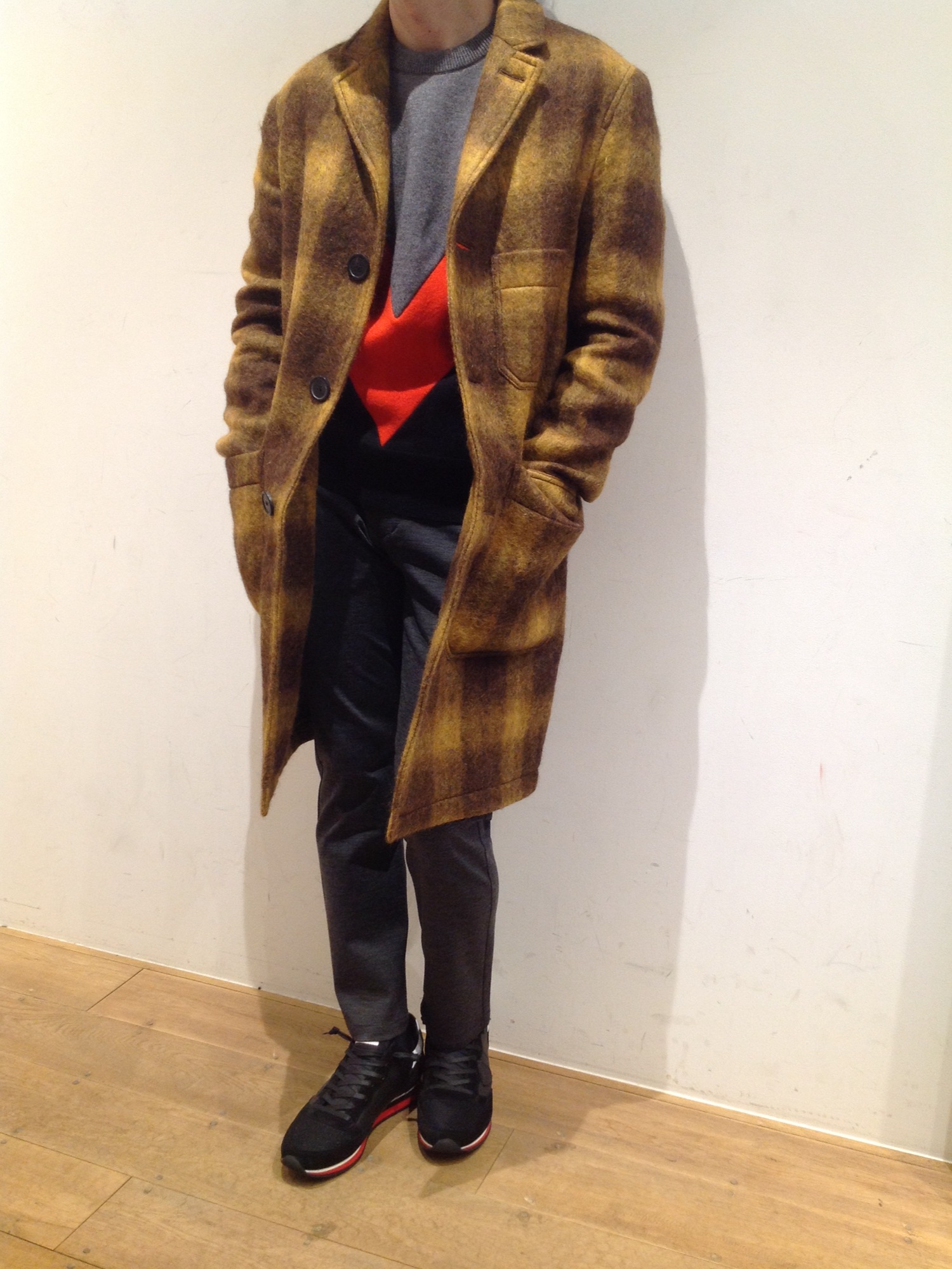 AMI Alexandre Mattiussiのチェスターコートを使った人気ファッション 