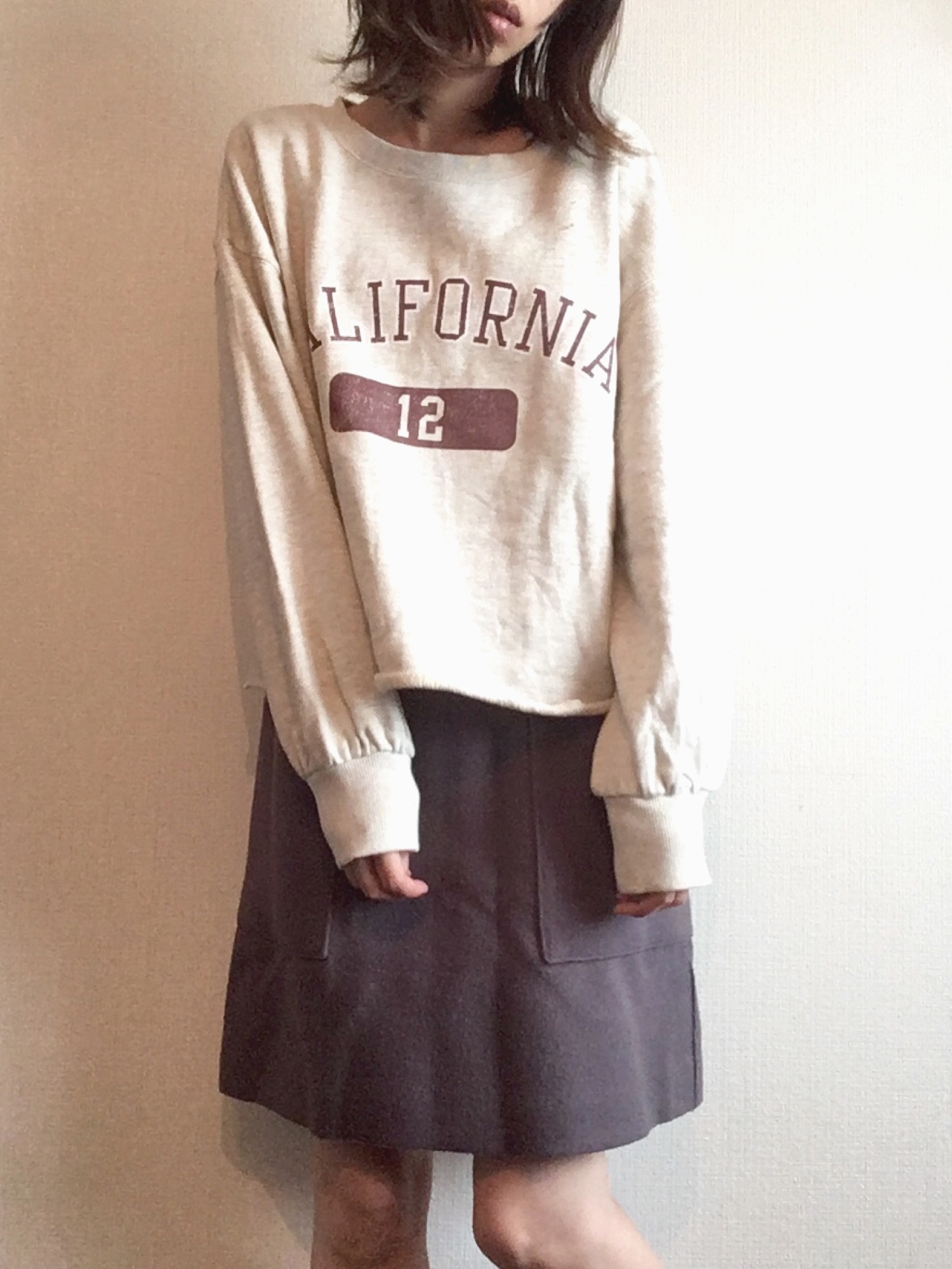 今季＊IENA/イエナ◎ブレンドビーバー台形スカート◎ウール混