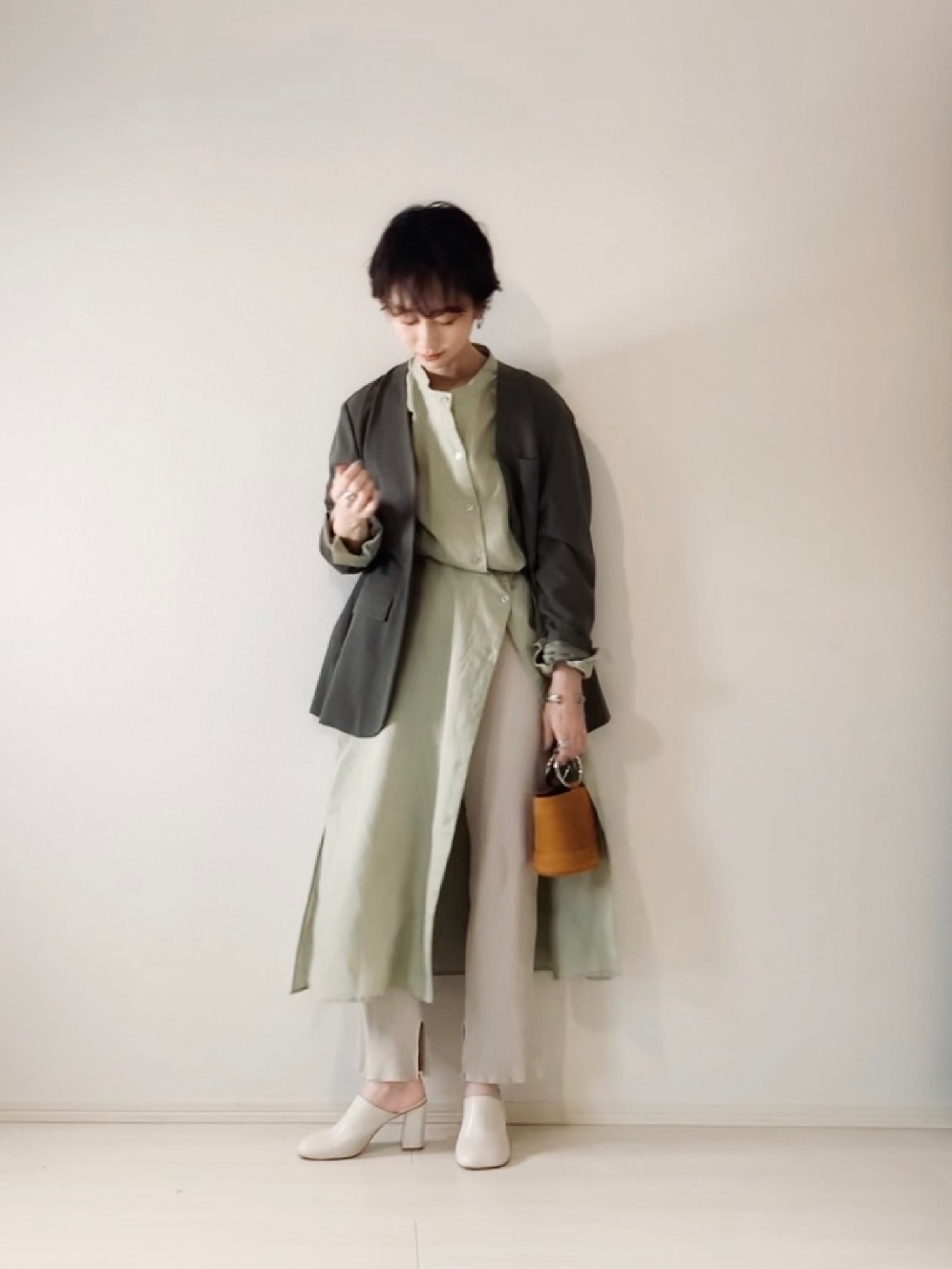 6(ROKU)NO COLLAR JACKET ノーカラージャケット 6(ロク)の「<6(ROKU)>SET UP NO COLLAR JACKET/ジャケット