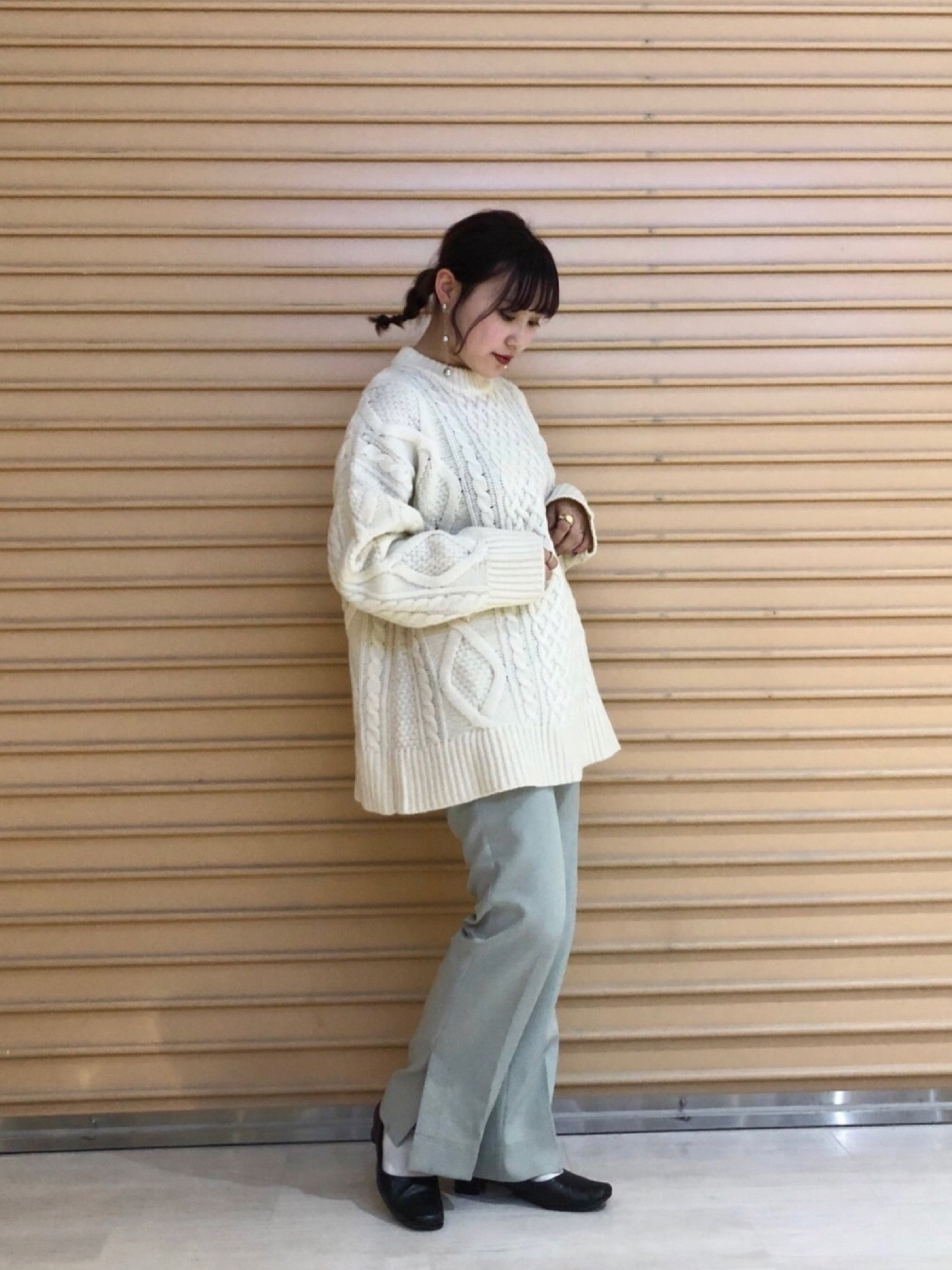 ミラオーウェン　ビッグシルエットケーブルニット Mila Owen（ミラオーウェン）の「ビッグシルエットケーブルニット