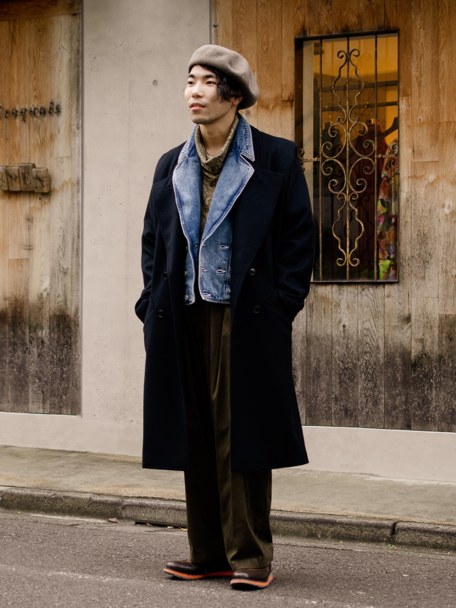 ジャケット・アウター Iroquois / CHEMICAL WASH DENIM JK(BLK) Iroquois（イロコイ）の「CHEMICAL WASH DENIM JK（デニムジャケット