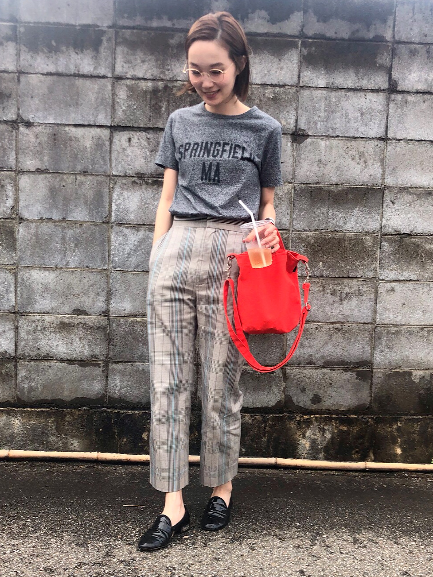 beautifulpeople グラデーションブロックチェックロングテーラード