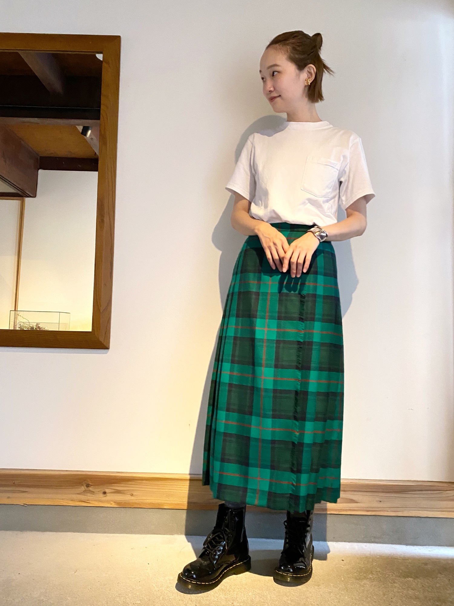 ユナイテッドアローズ　ロキャロン　ウールキルトスカート BEAUTY&YOUTH UNITED ARROWS（ビューティーアンドユースユナイテッド