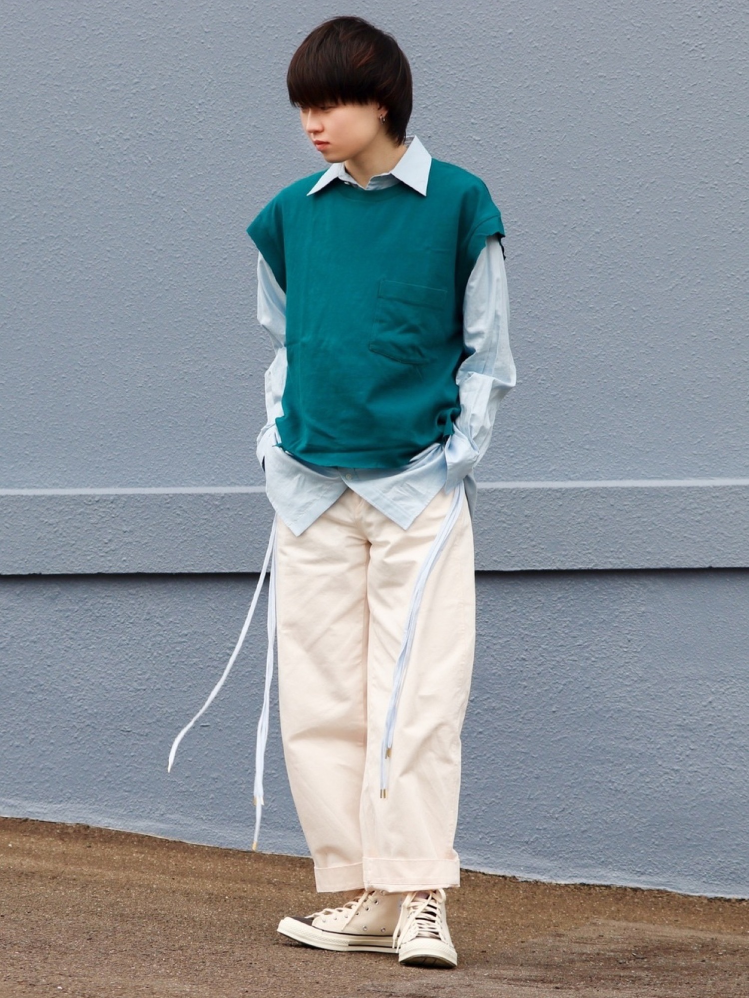 【最終値下げ】ドレスドアンドレスド Tied Oversized Shirt DRESSEDUNDRESSED（ドレスドアンドレスド）の「Tied Oversized Shirt