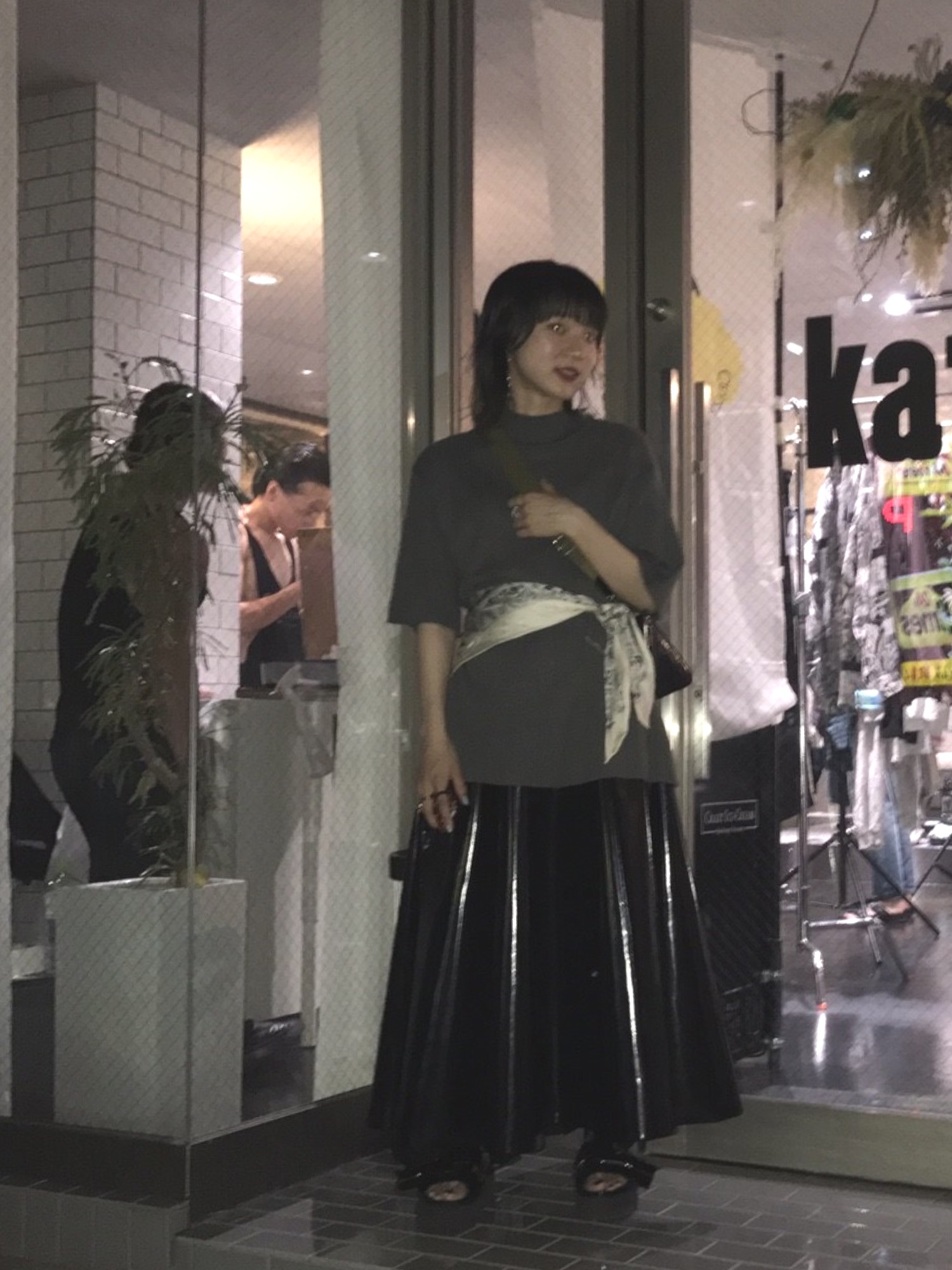 akiranaka エナメルフレアスカート AKIRANAKA（アキラナカ）の「AKIRA NAKA エナメルフレアスカート