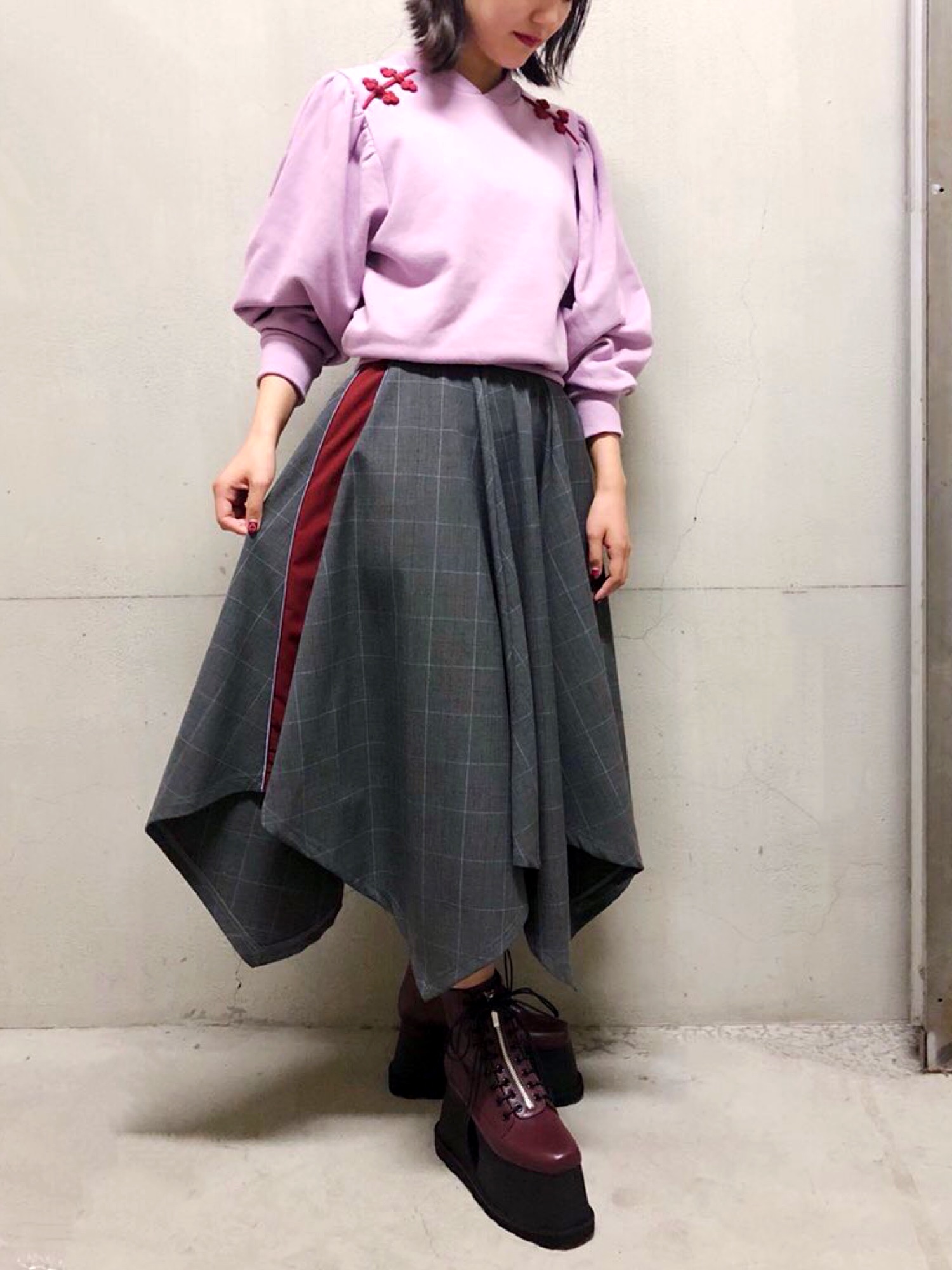 PAMEO POSE China Puff Pullover チャイナスウェット PAMEO POSE China Puff Pullover チャイナスウェット トップス
