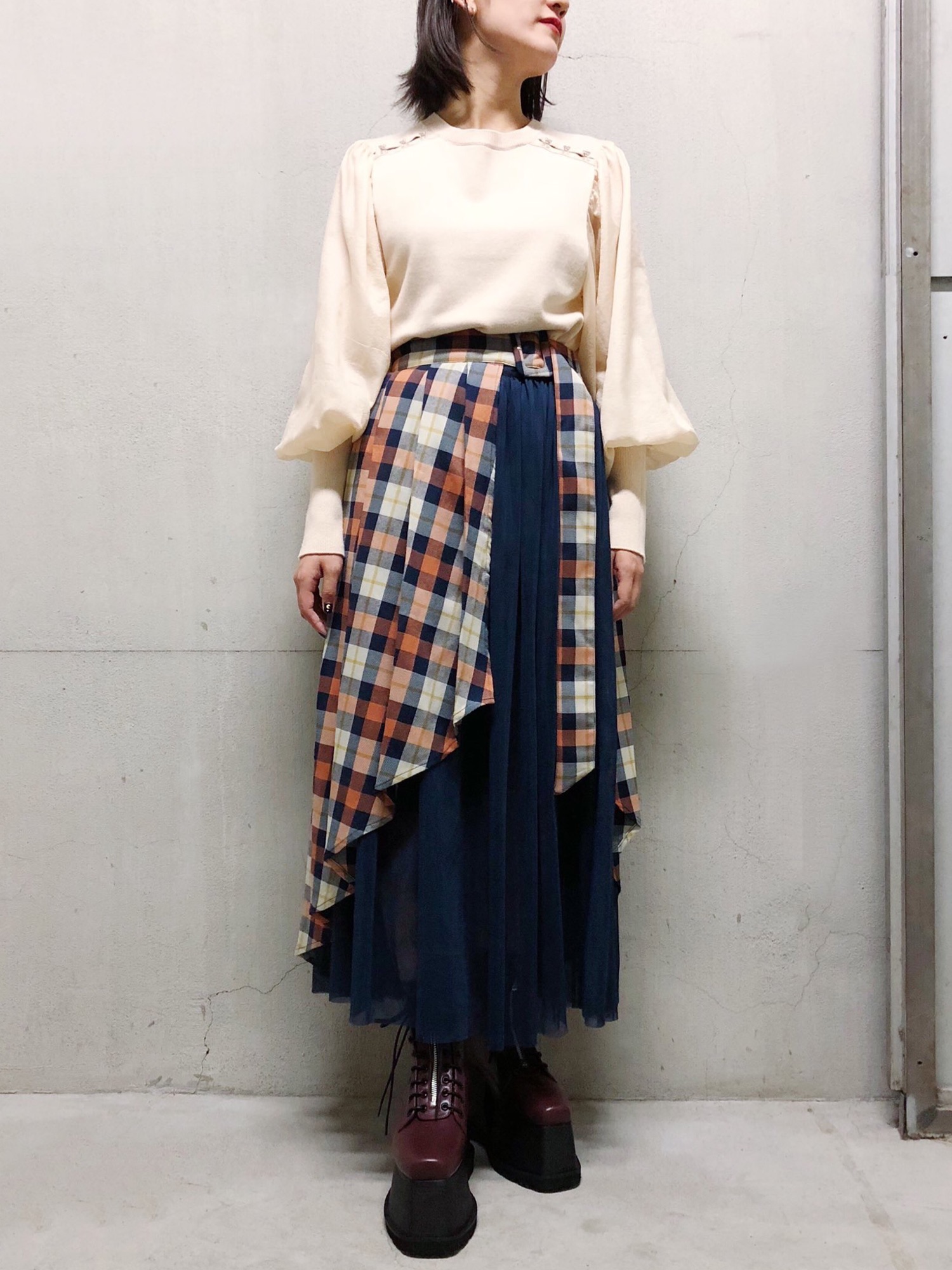 パメオポーズ PAMEOPOSE Layered Wrap Skirt PAMEO POSE（パメオポーズ）の「Poly Skirt（スカート）」 - WEAR