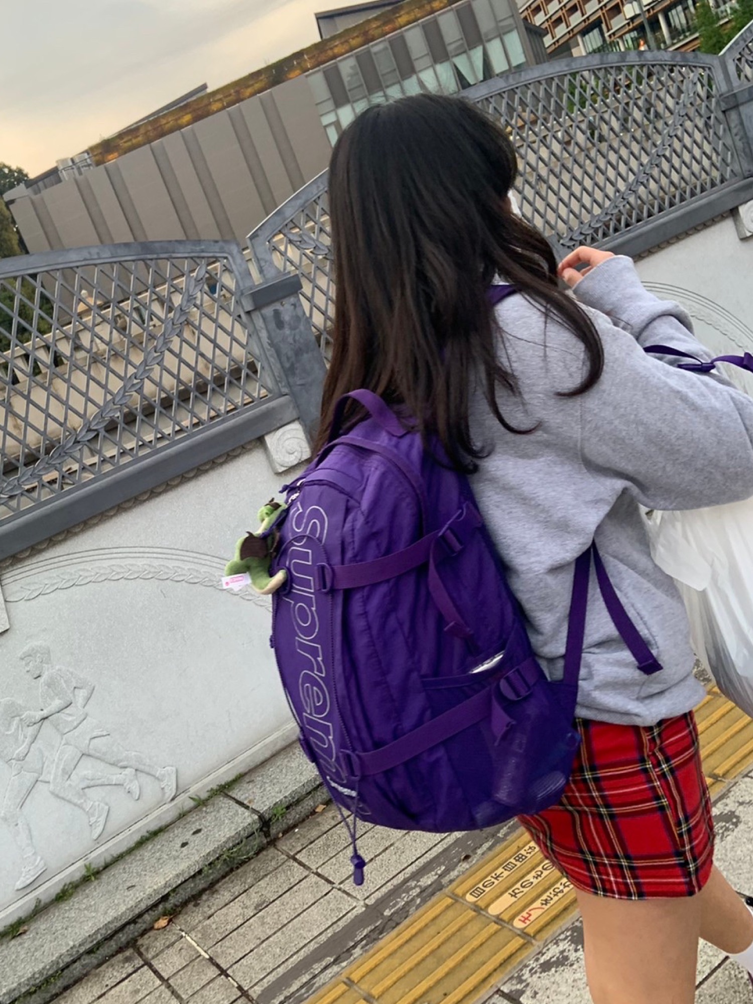 キムタク 私物 Supreme Back Pack パープル キムタク私物Supreme Back