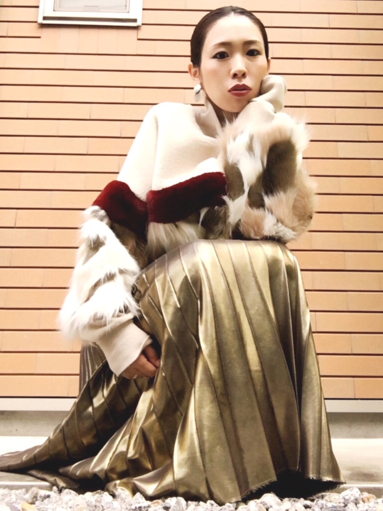 Ameri（アメリ）の「FUR COLOR BLOCK SWEAT（スウェット）」 - WEAR