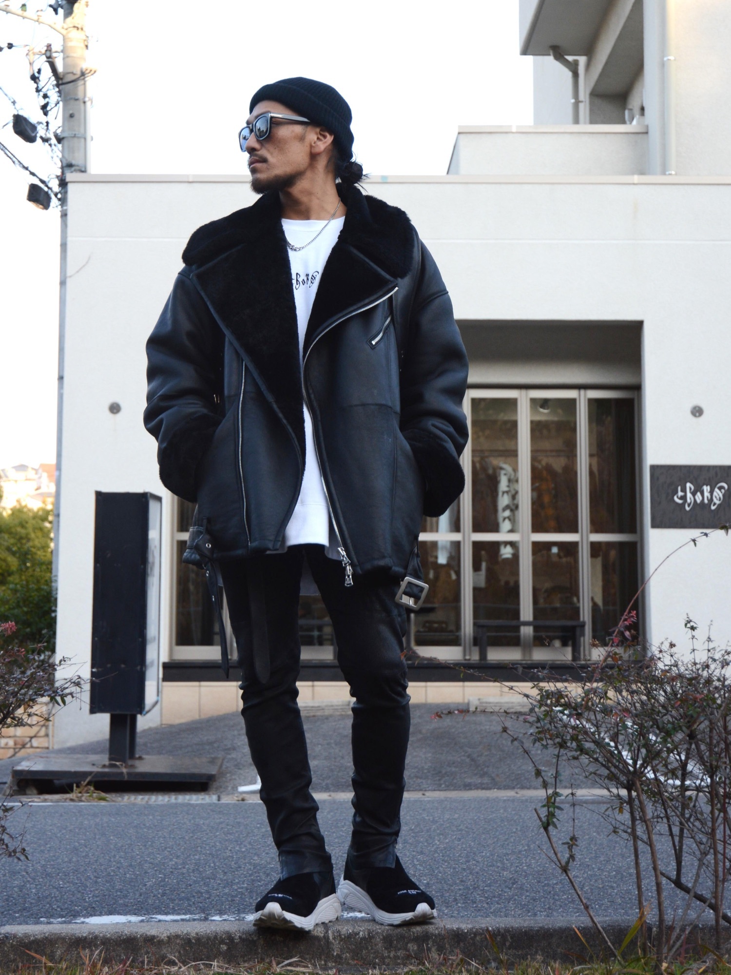 BACKLASH 1902-02 M グレー ムートンコート BACKLASH 1902-02 M グレー ムートンコート ISAMU KATAYAMA