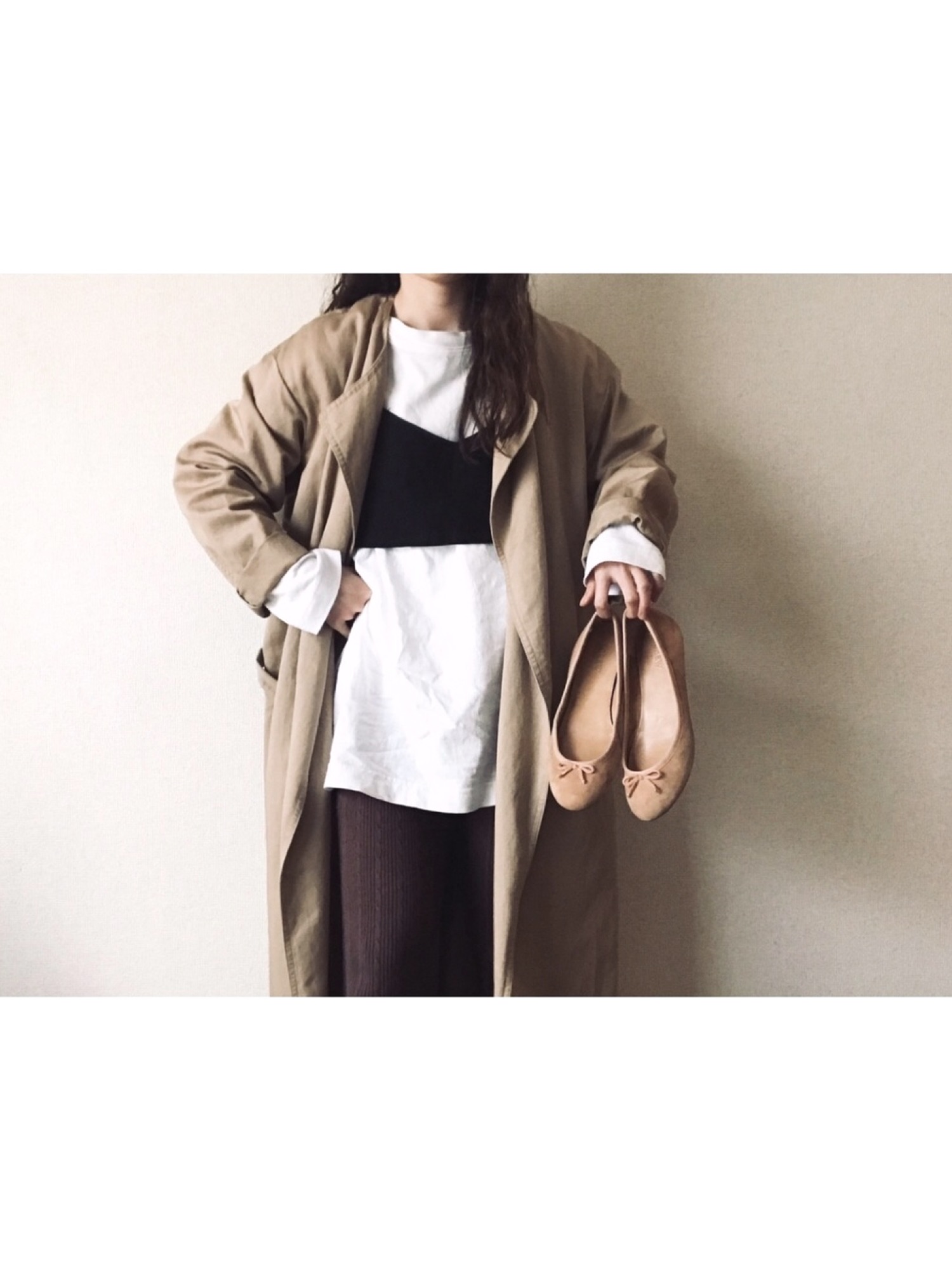 ▼極美品✨24SS スピックアンドスパン【38】ノーカラーロングスプリングコート 美品】 spick&span ノーカラー ロング ホワイト 38 M ロングコート