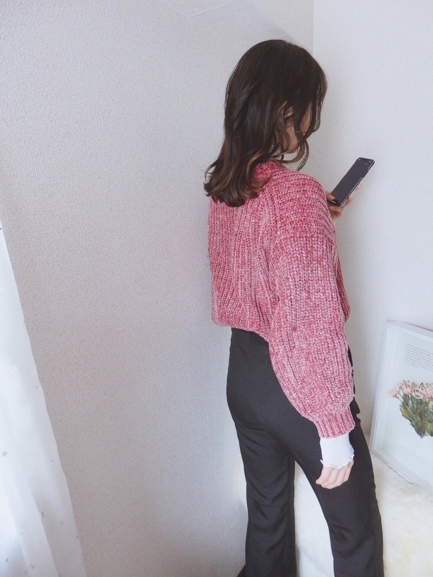 Ungrid - 新品 モールヤーンショートニット Ungrid - モールヤーンショートニット アングリッドの通販 by