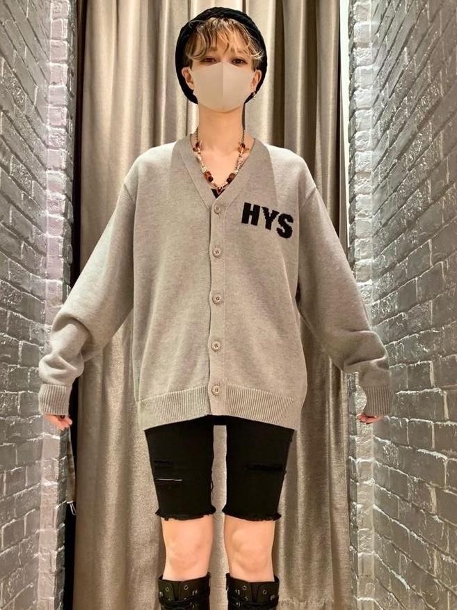 ヒステリックグラマー　EVIL WOMAN 編込カーディガン Mサイズ HYSTERIC GLAMOUR（ヒステリックグラマー）の「EVIL WOMAN編込