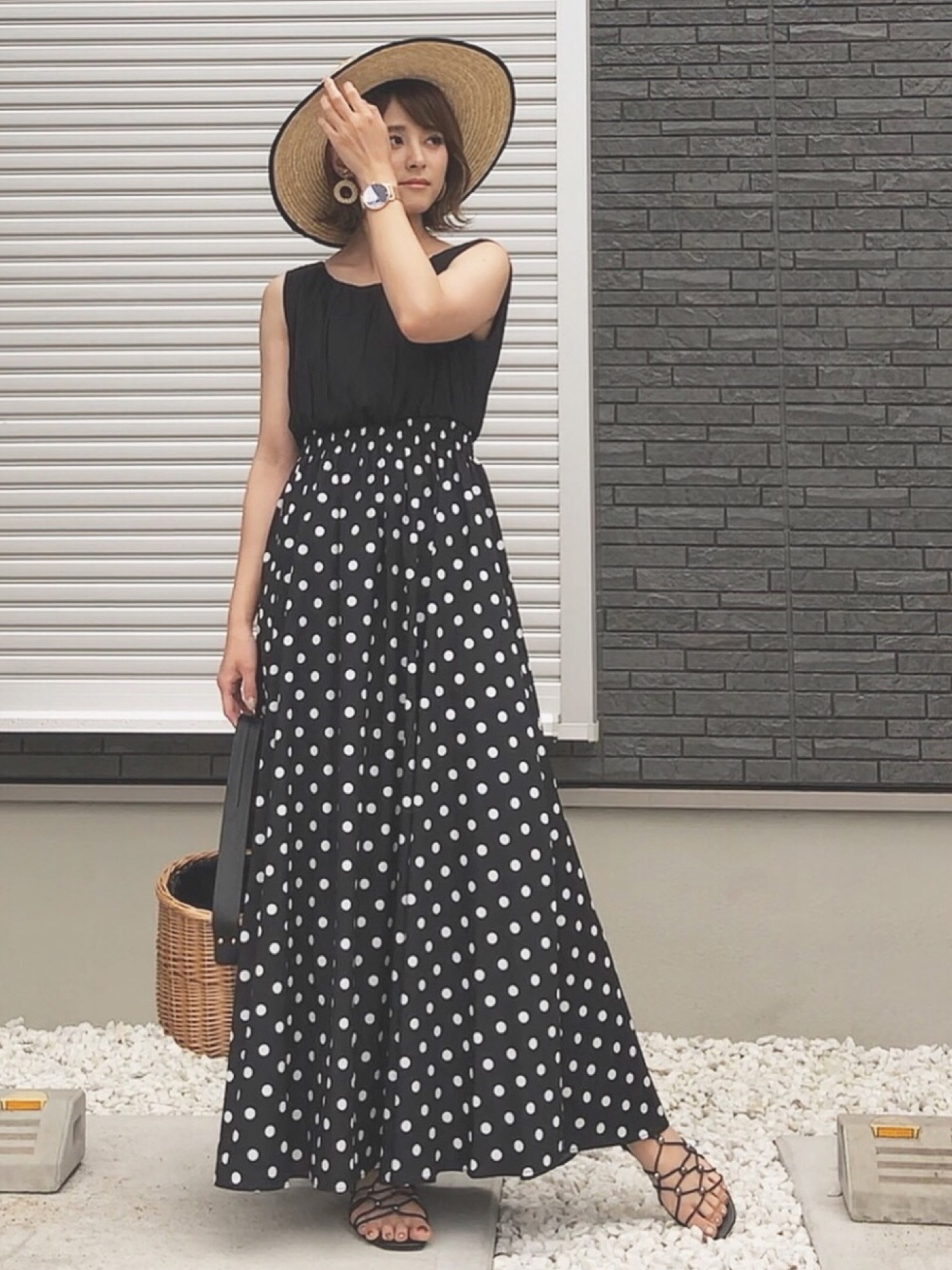 M.deux（エムドゥ）の「ドットプリント女神ワンピース（ワンピース 