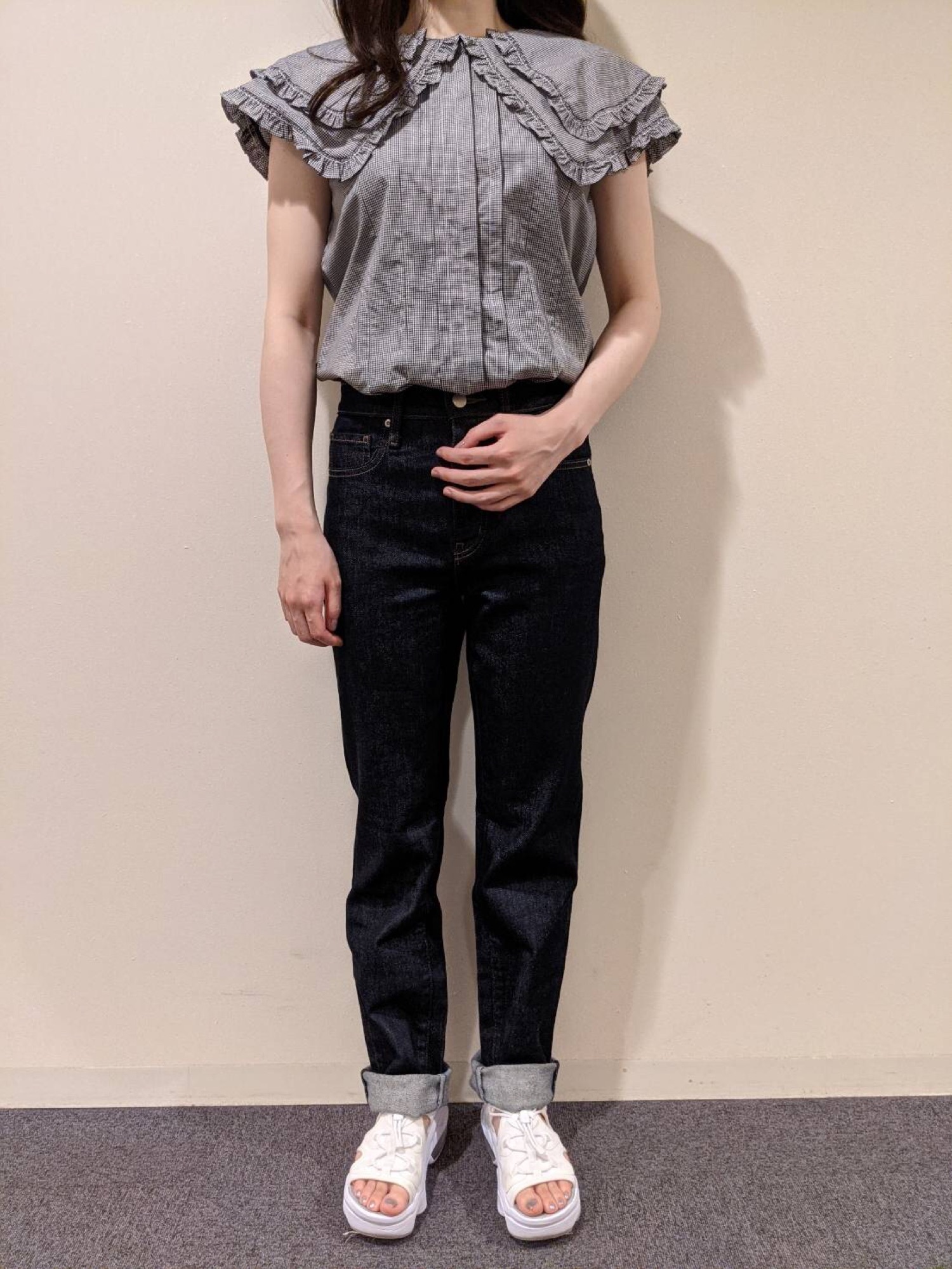 SNIDEL（スナイデル）の「ビッグカラーノースリブラウス（シャツ