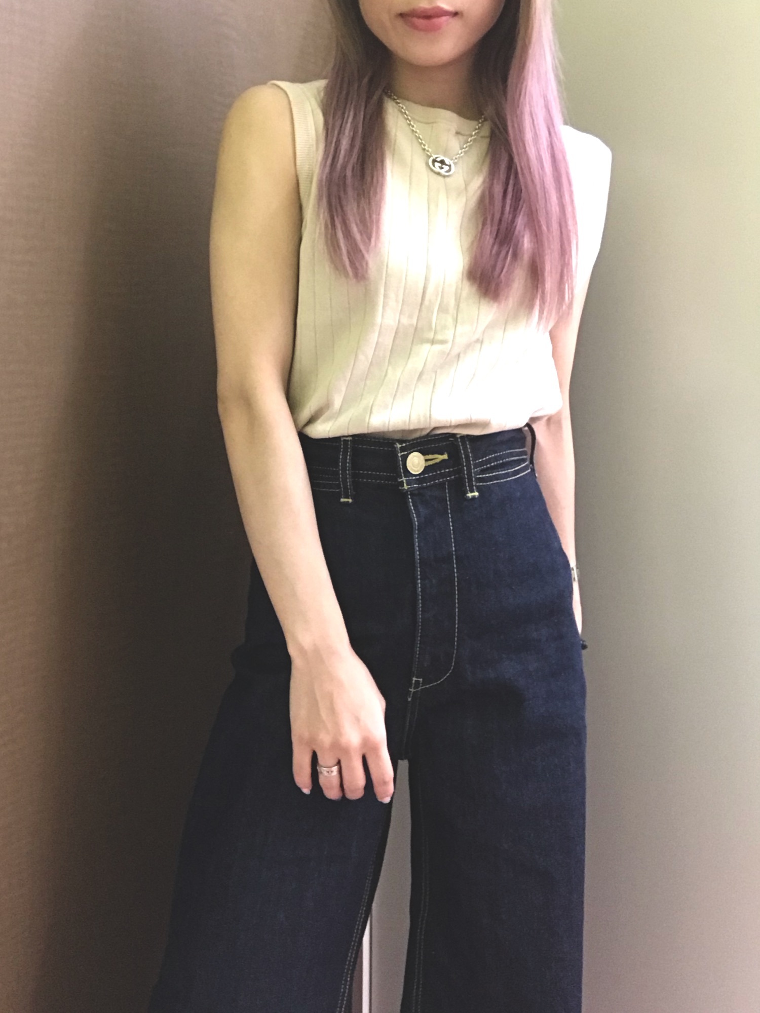 UNIQLO（ユニクロ）の「WOMEN UVカットワイドリブノースリーブ