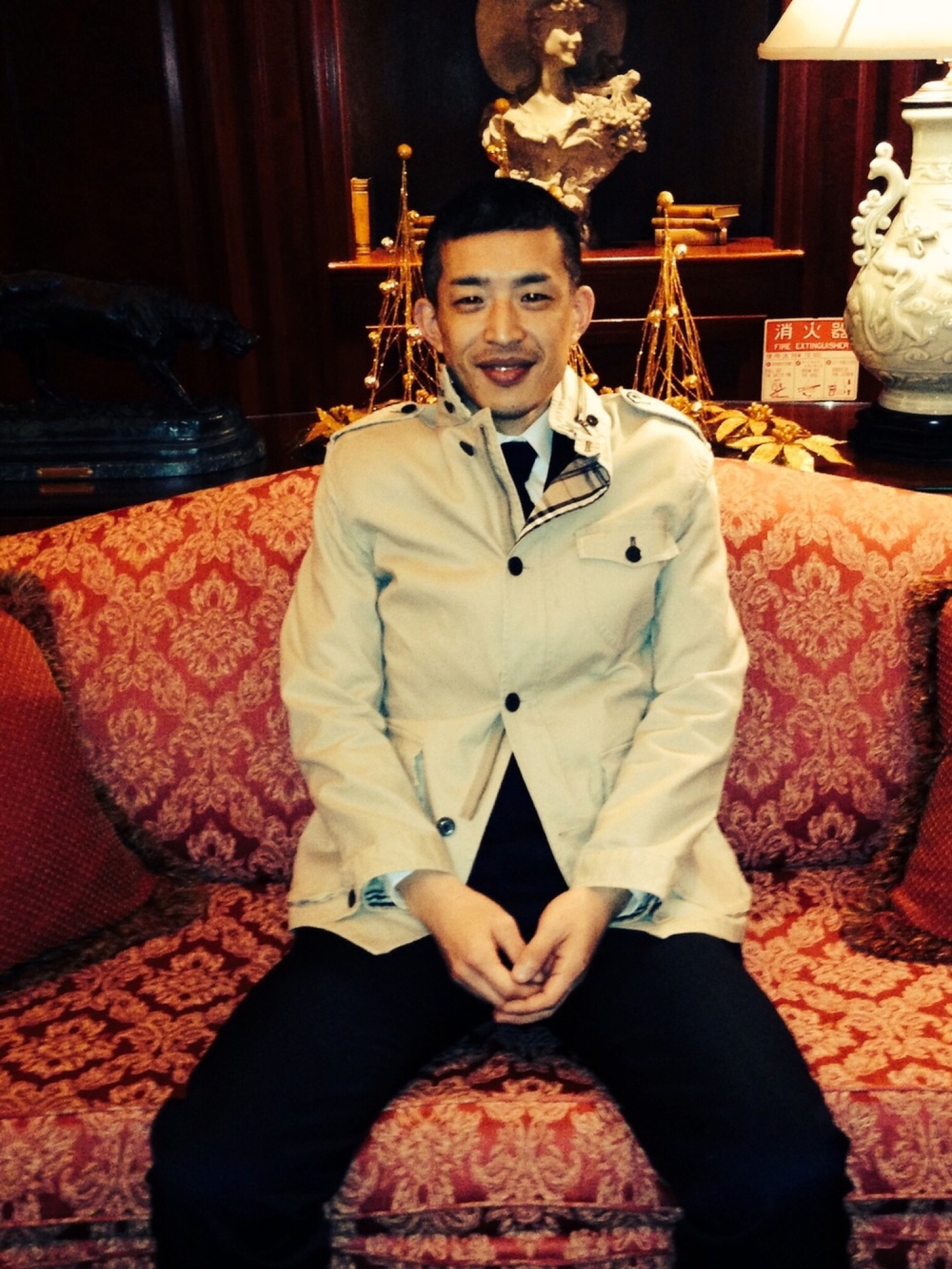 BURBERRY BLACK LABELのダウンジャケット/コート（ベージュ系）を使っ