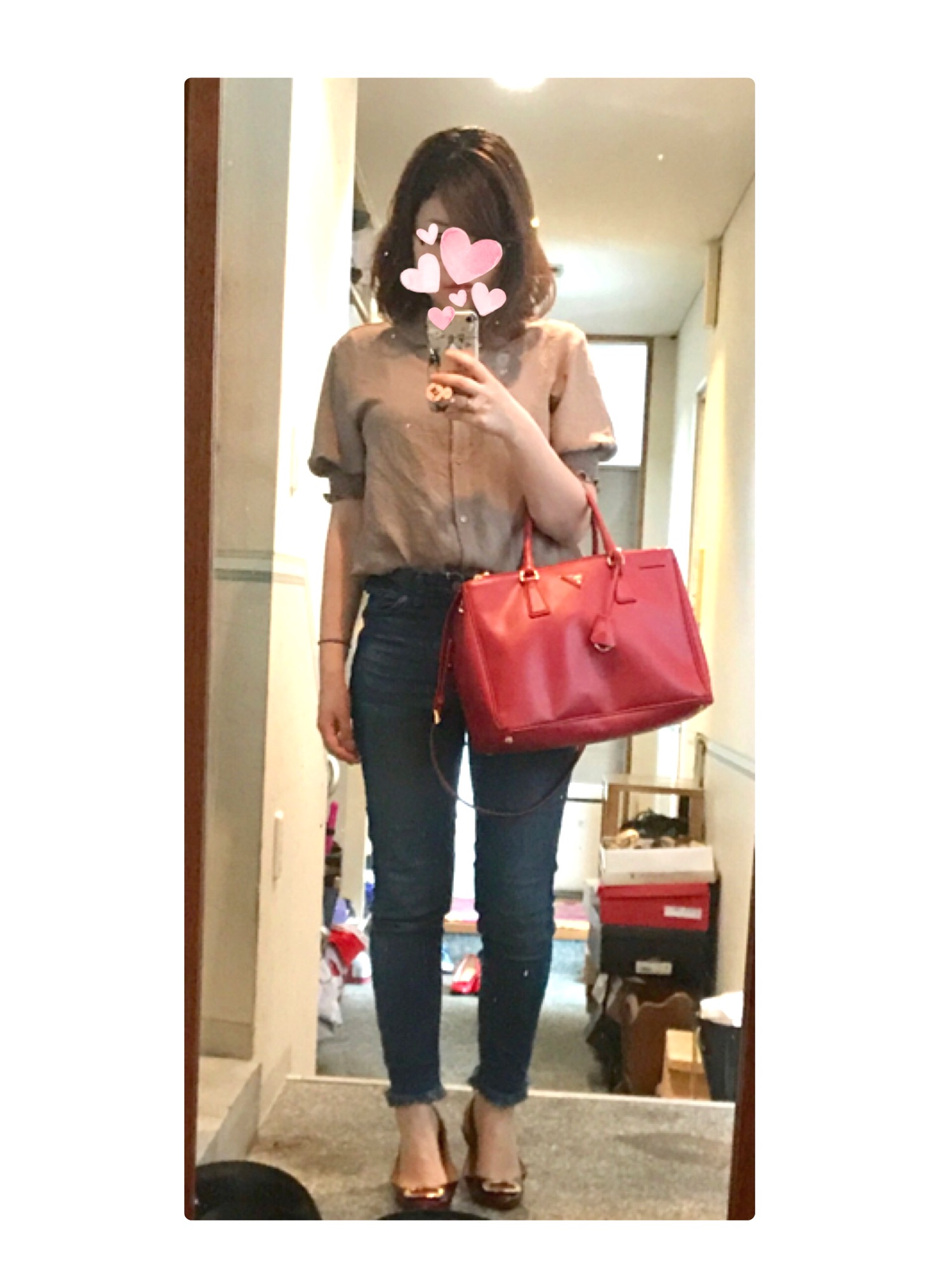 Prada Saffiano Double-Zip Executive Tote Bag, Red (Fuoco)を使った