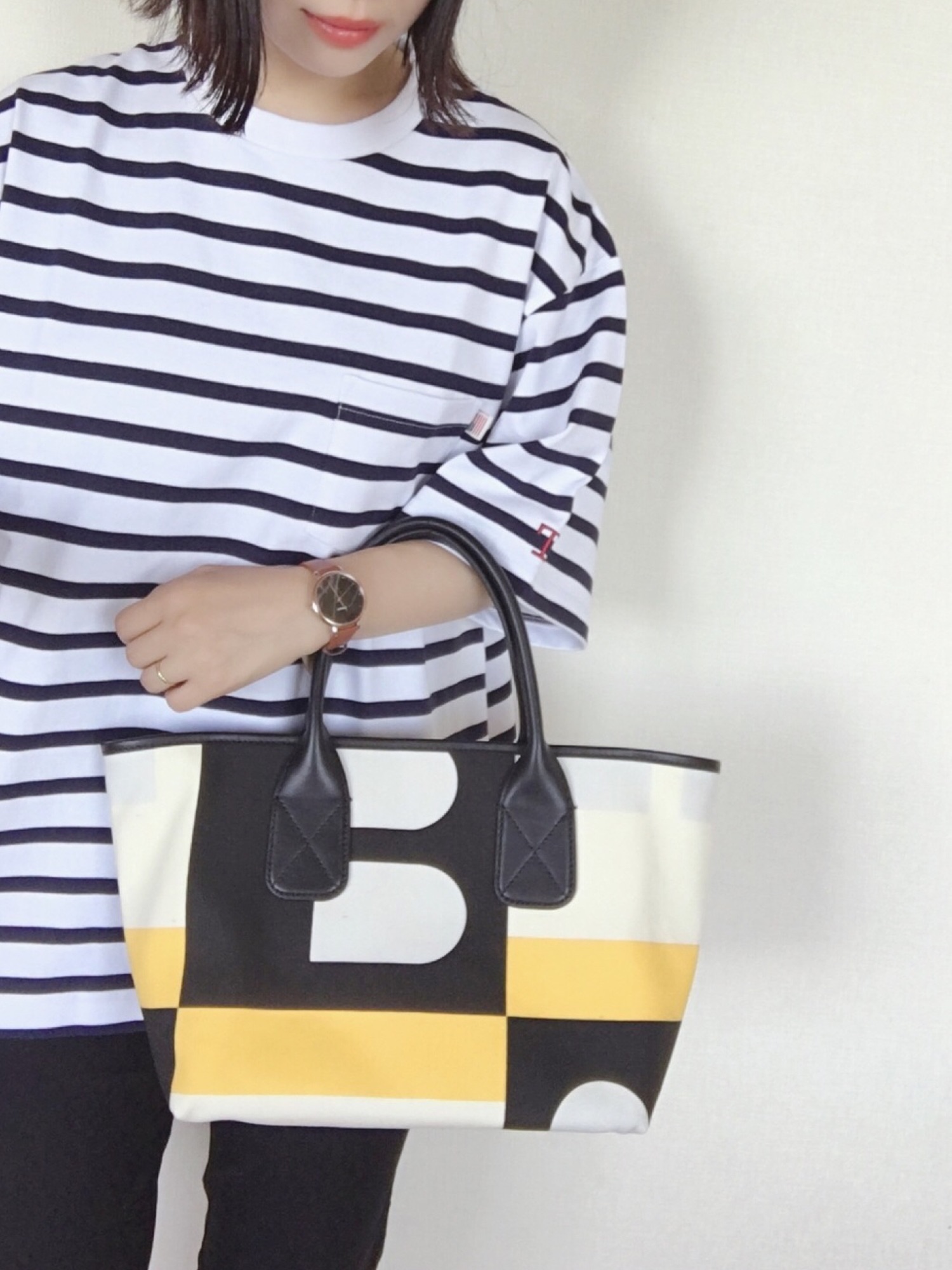 バリー BUSY B BOOTHBAY カラーブロックトートバッグ BALLY（バリー）の「【BALLY】 バリー BUSY B BOOTHBAY Japan