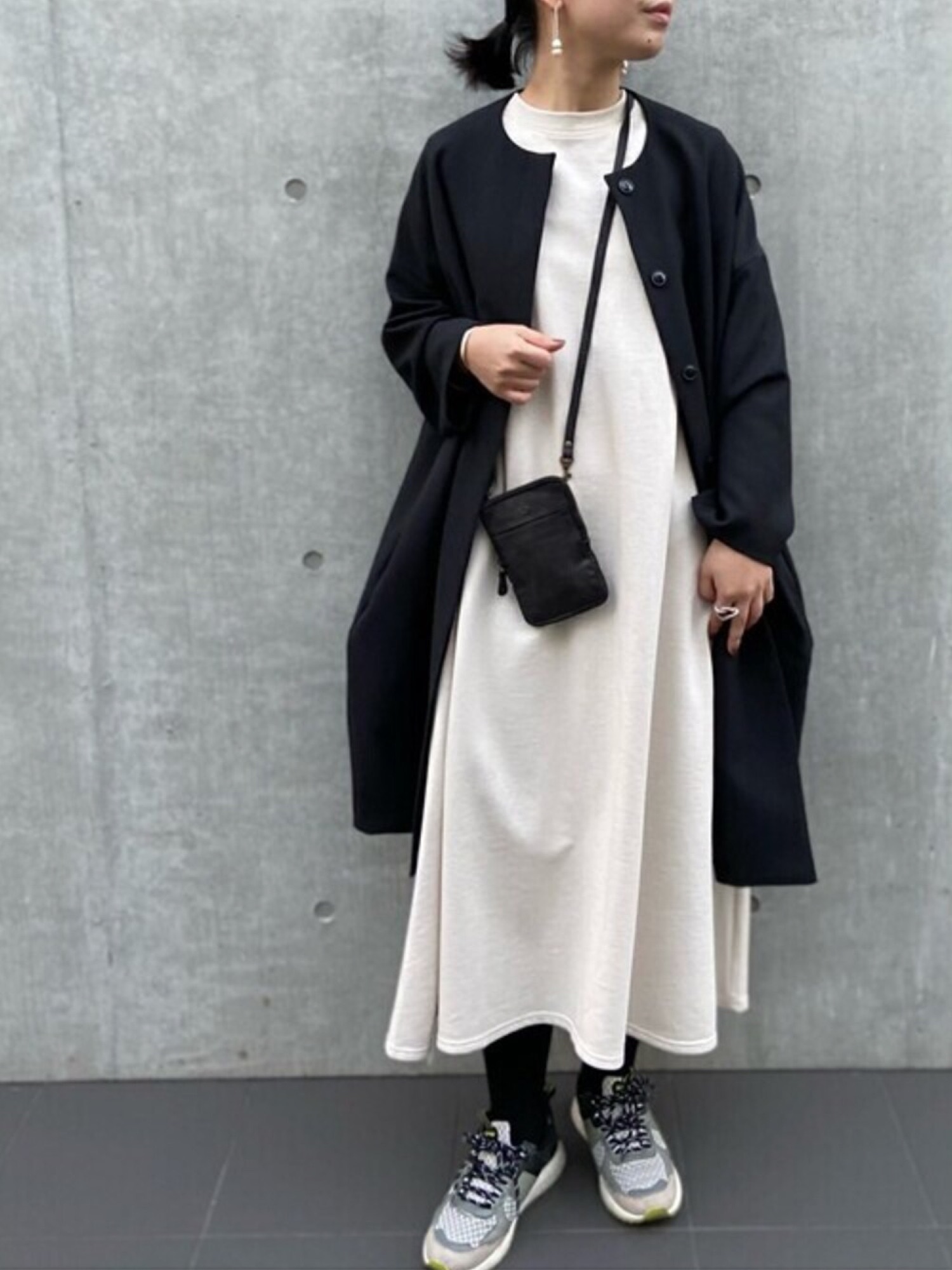 【美品】 ビアズリー ダブルクロスマルコート ノーカラーコート BEARDSLEY(ビアズリー)の「ダブルクロスマルコート(ノー
