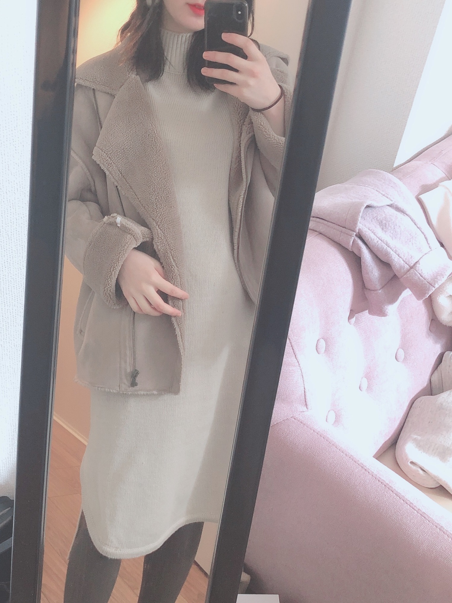 Mila Owen（ミラオーウェン）の「エコファームートンボアジャケット