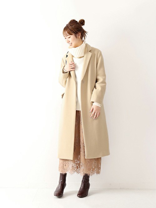 新品タグ付き　スピックアンドスパン　ダブルモッサ　コート　ベージュ Spick & Span（スピックアンドスパン）の「W/Nyモッサジャケット